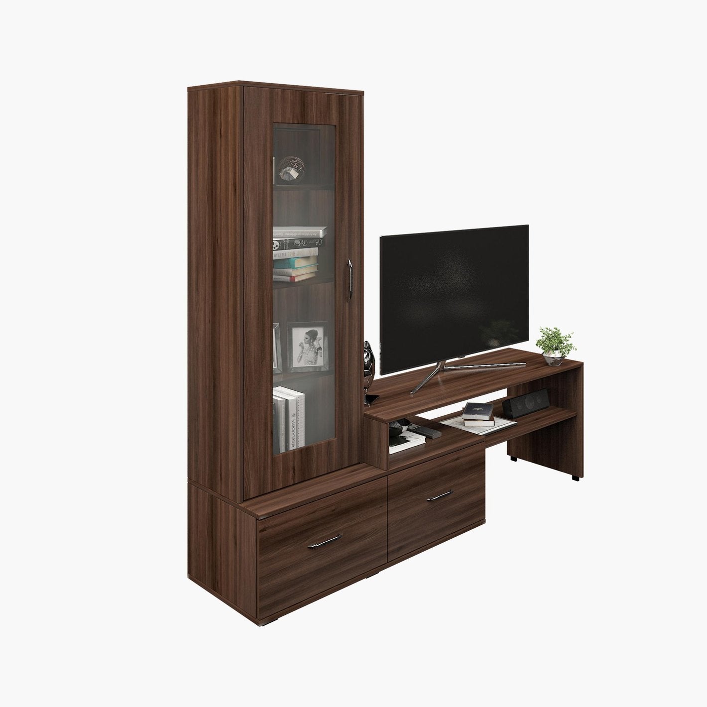 OmkarWood Verona Premium Engineered Wood TV Unit