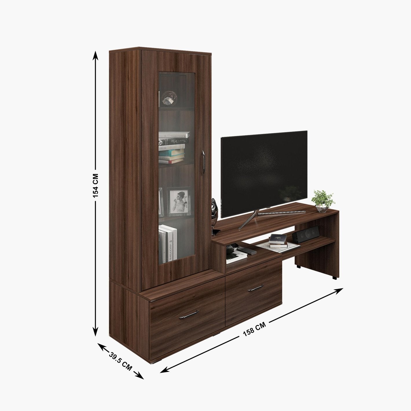 OmkarWood Verona Premium Engineered Wood TV Unit