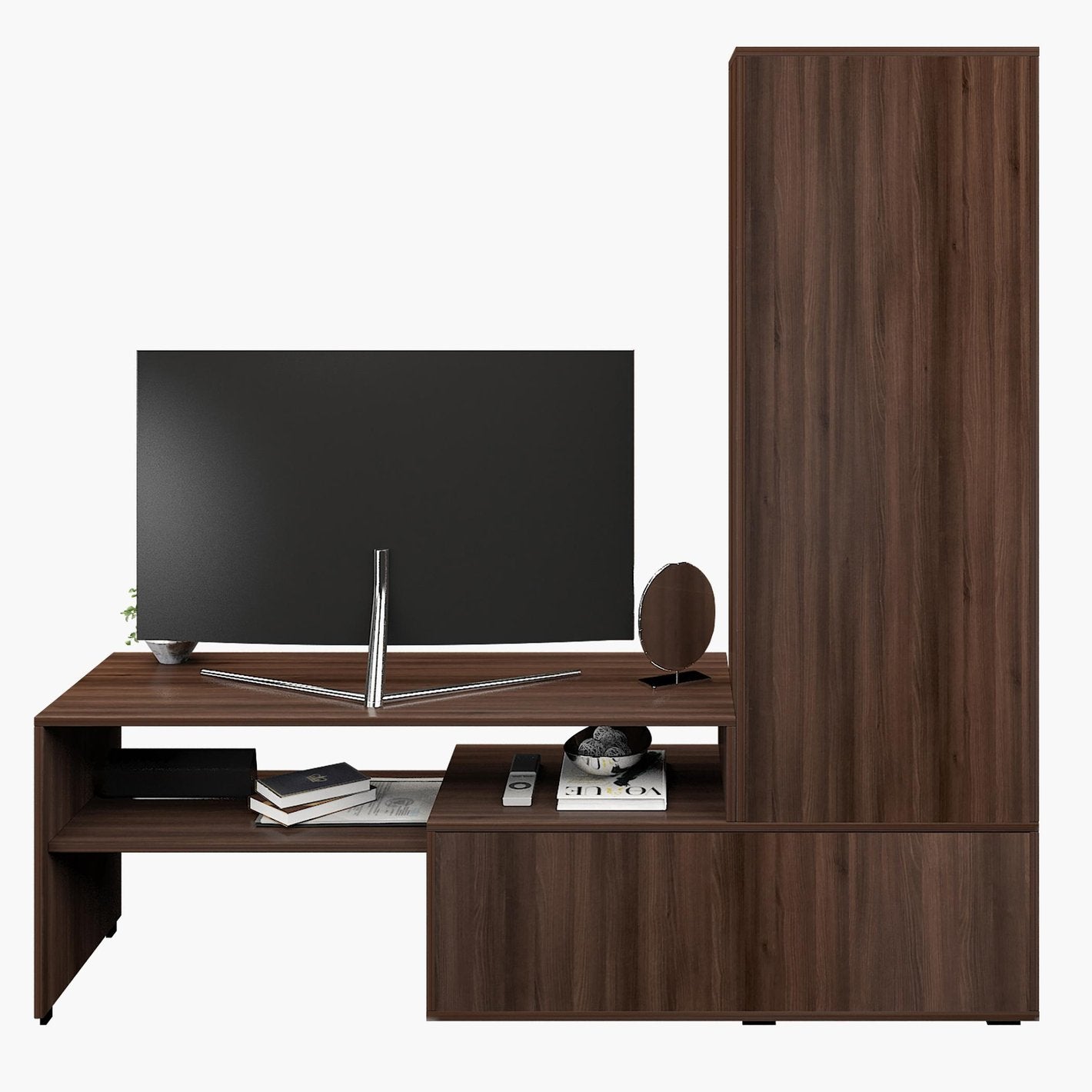 OmkarWood Verona Premium Engineered Wood TV Unit