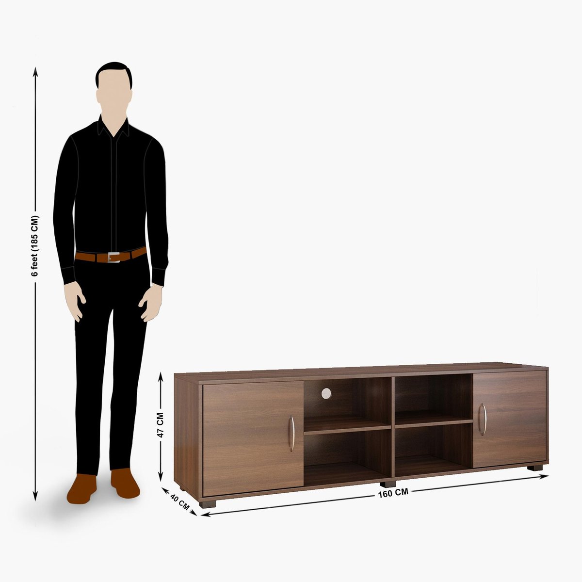 OmkarWood Premium TV Console – Verona Series