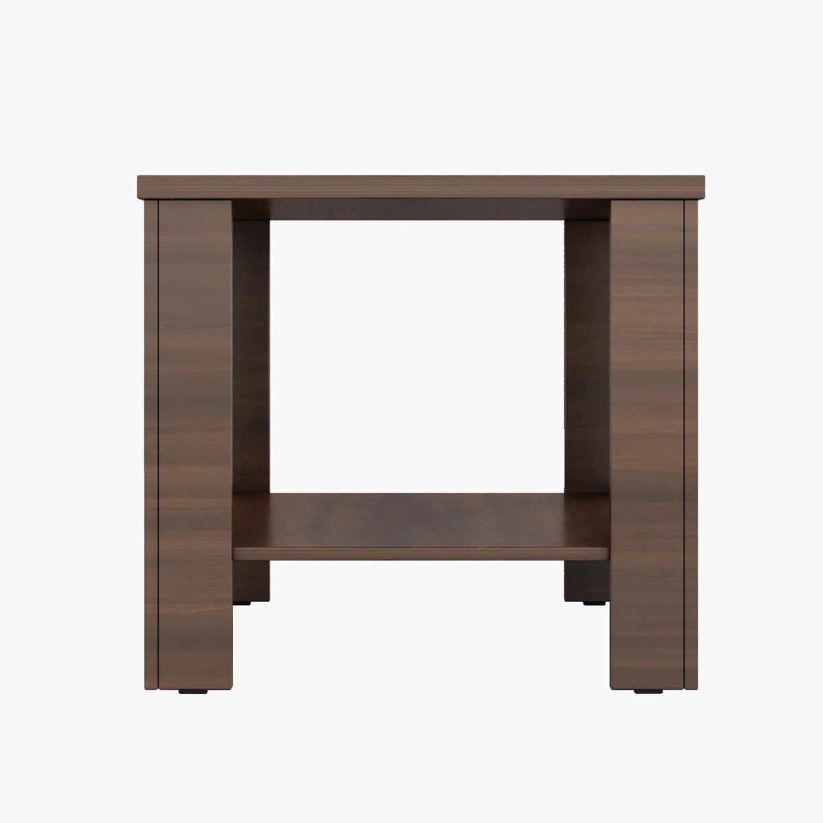 Omkarwood Premium White Engineered Wood End Table