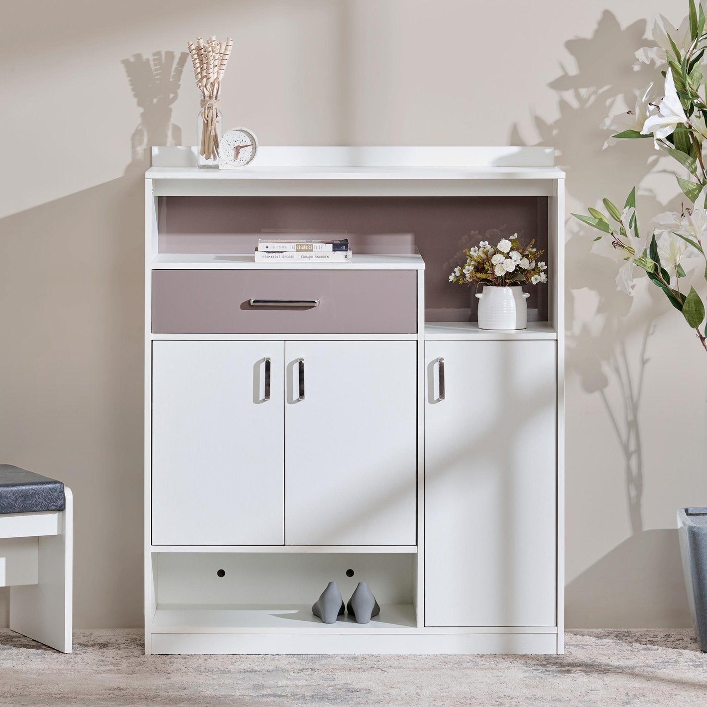 Omkarwood Siena Entryway Shoe Cabinet