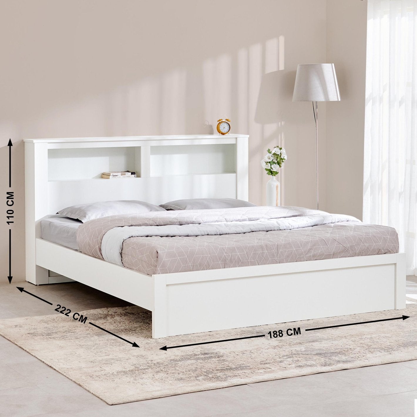 Omkarwood Serene King Size Bed (No Storage)