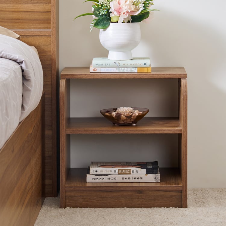 Linea Bedside Table with Open Shelves