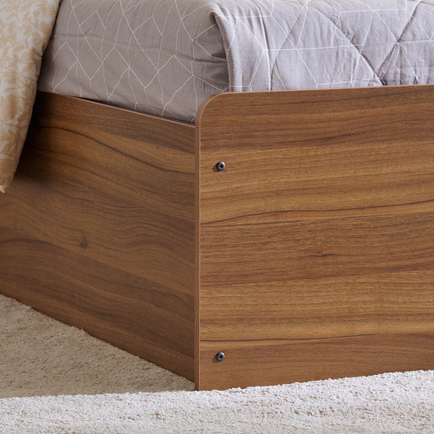OmkarWood Premium King Storage Bed – Verona Walnut