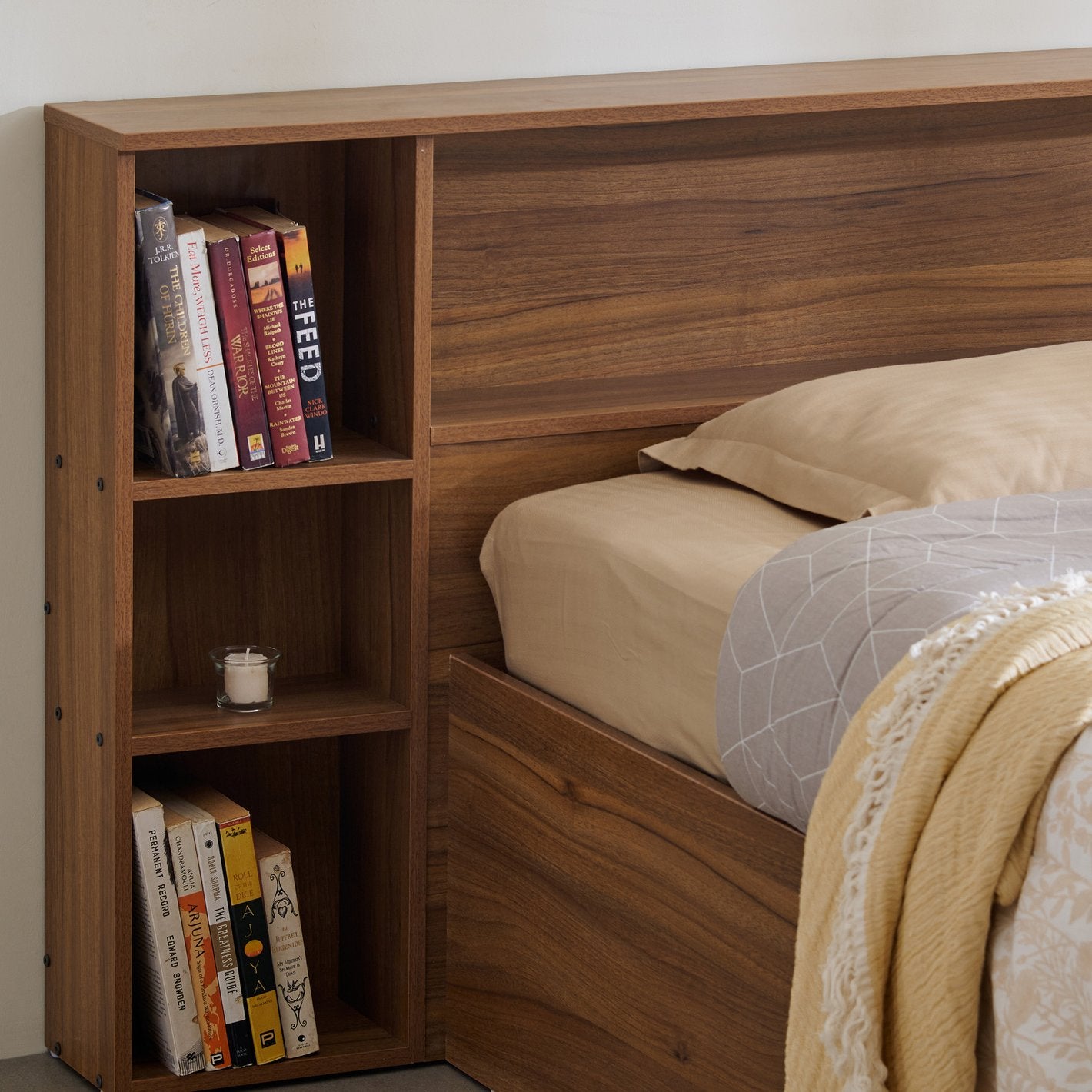OmkarWood Premium King Storage Bed – Verona Walnut
