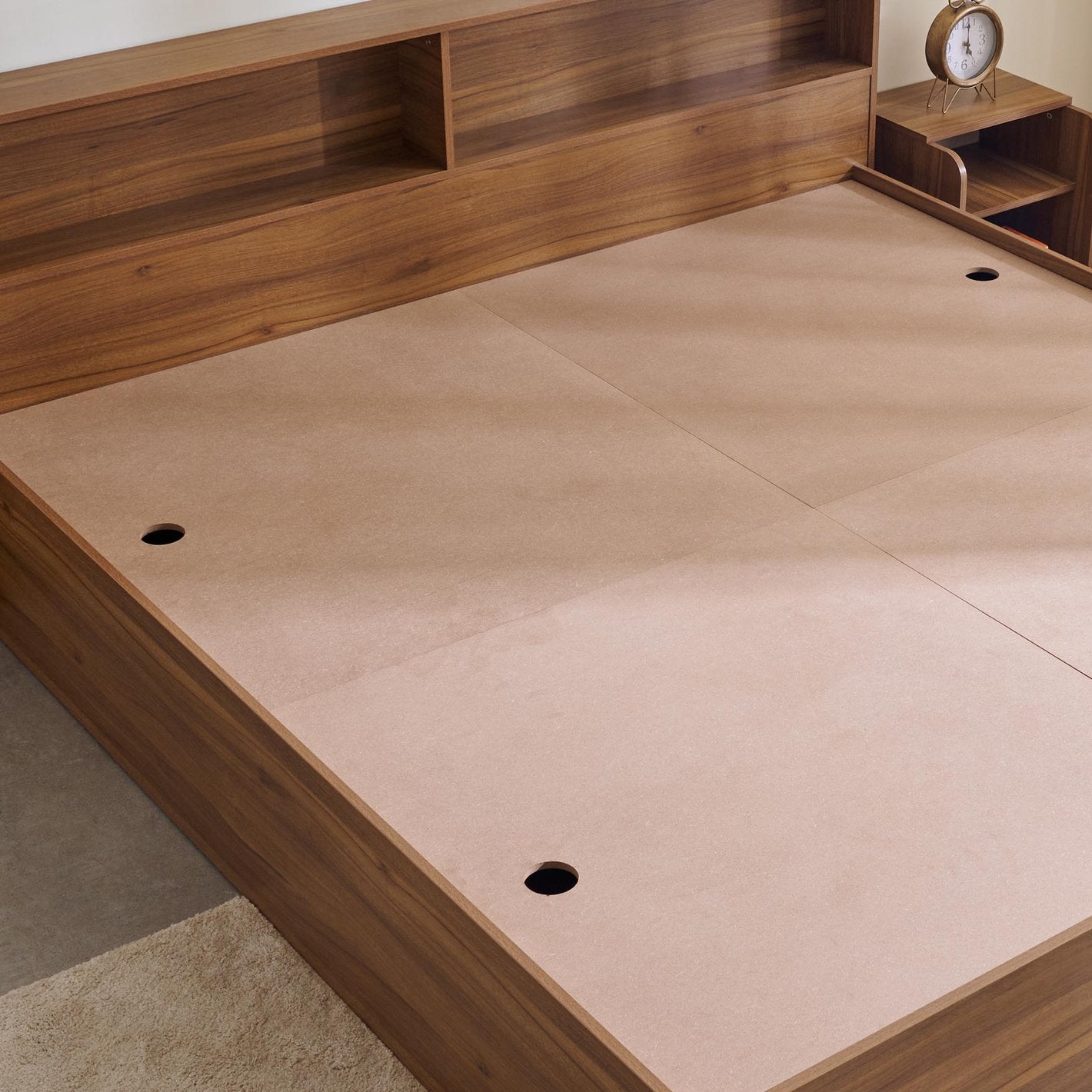 OmkarWood Premium King Storage Bed – Verona Walnut