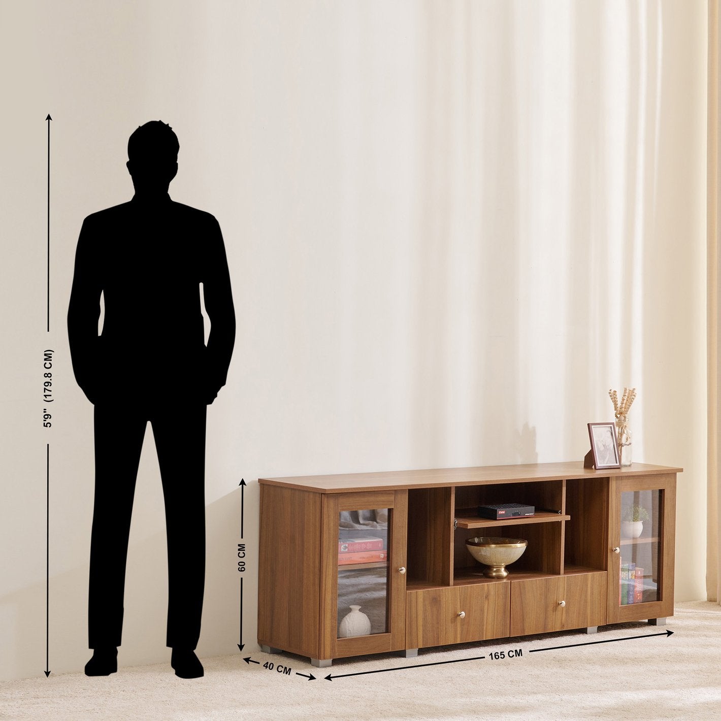 Omkarwood "EliteView" Premium Engineered Wood TV Unit