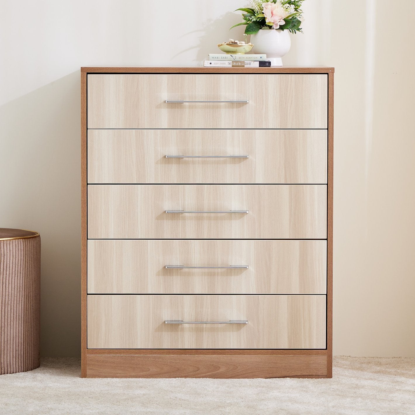 Omkarwood Modulo 5-Drawer Storage Chest