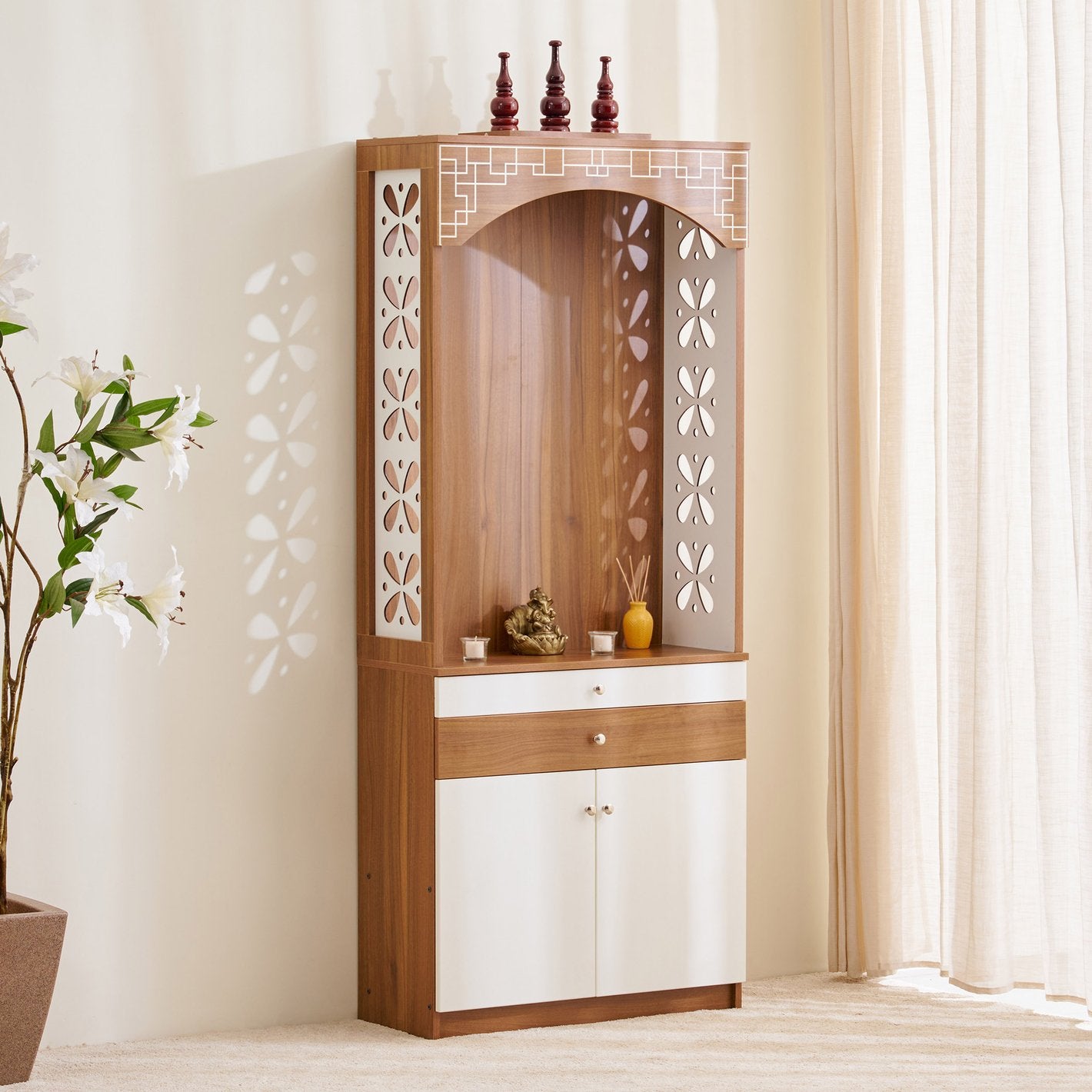 Omkarwood Divine Elegance Puja Unit