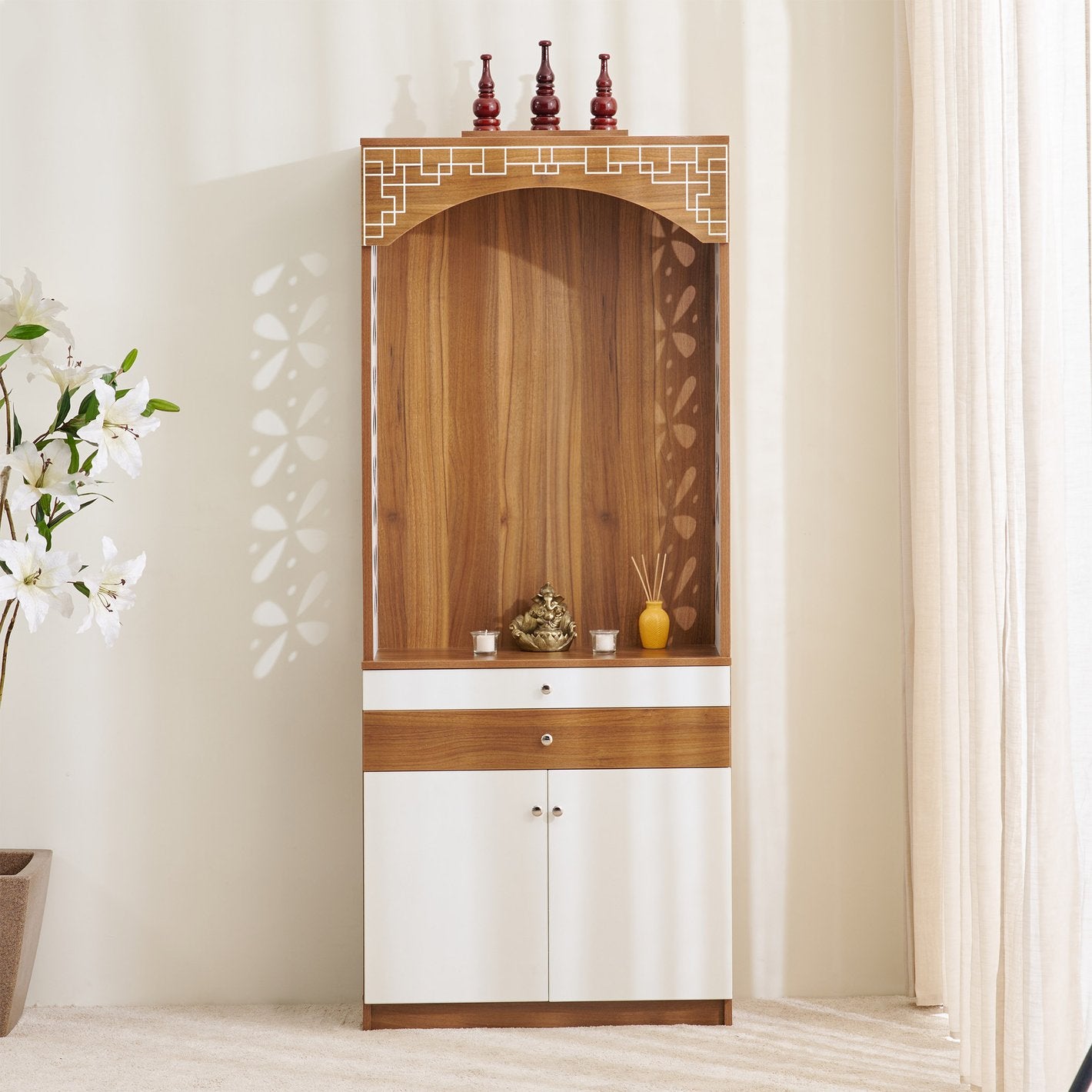 Omkarwood Divine Elegance Puja Unit