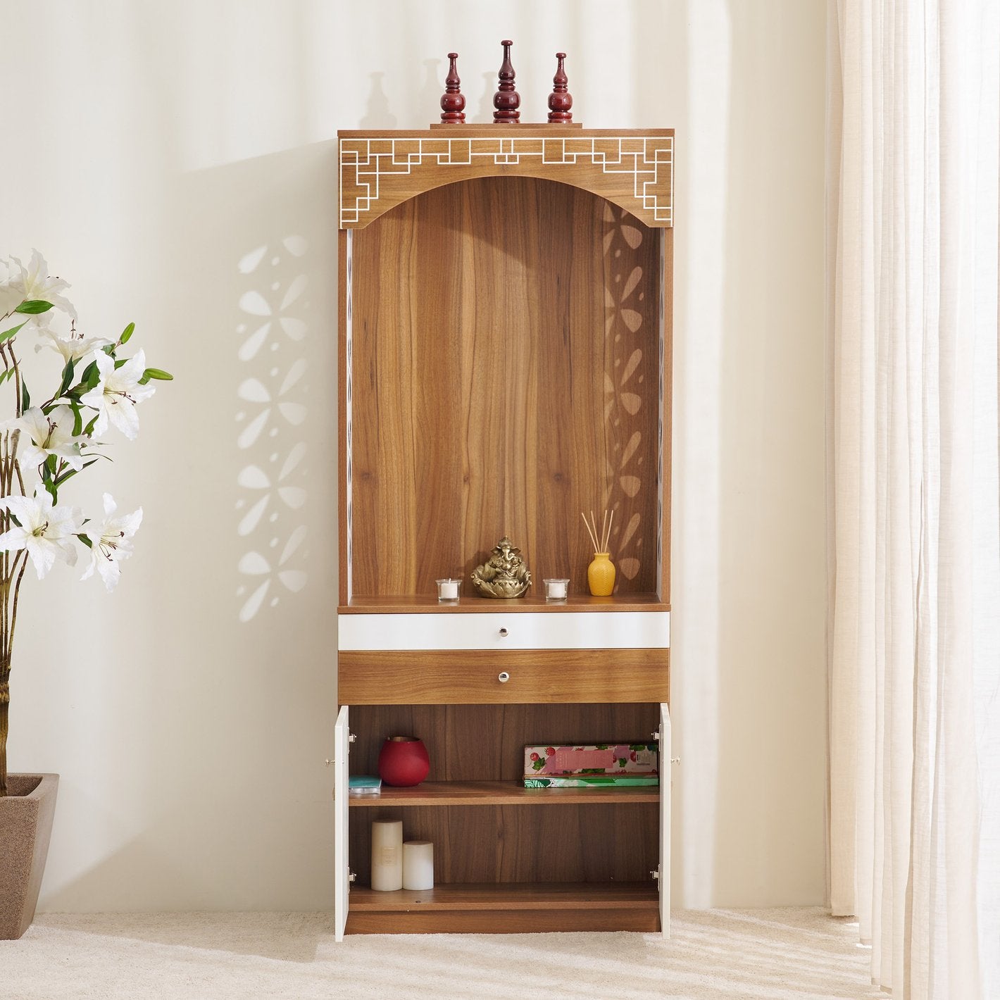 Omkarwood Divine Elegance Puja Unit