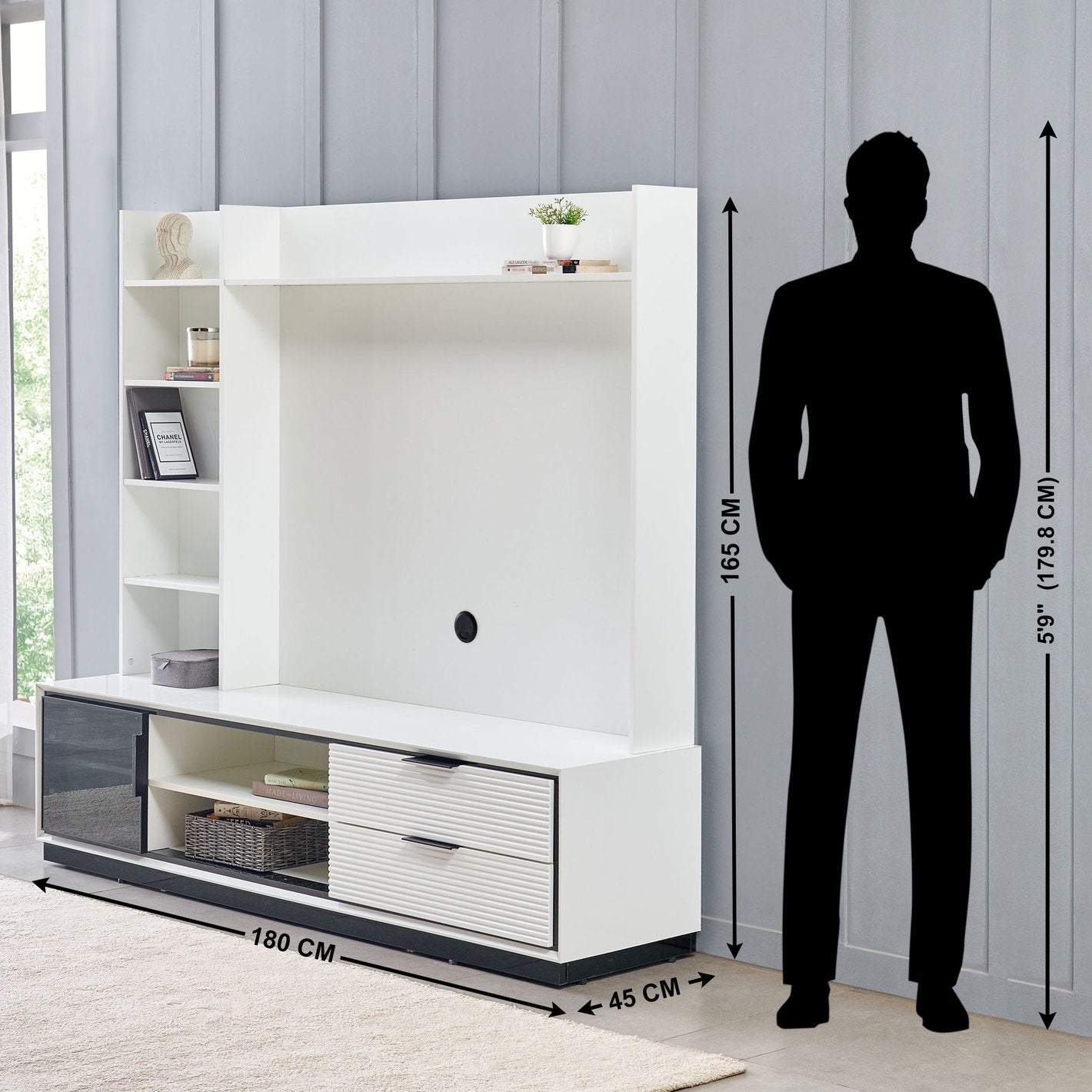 OmkarWood Elegance Max TV Entertainment Unit