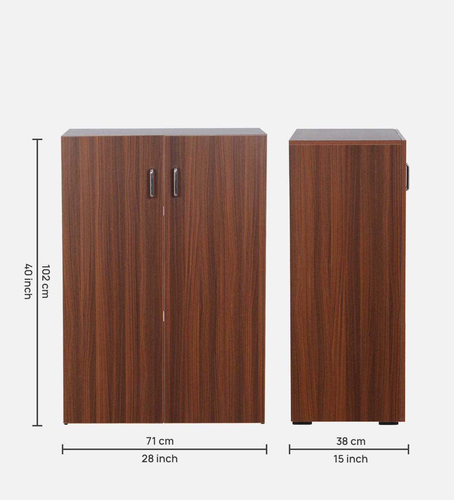 Walnut Elegance Shoe Cabinet