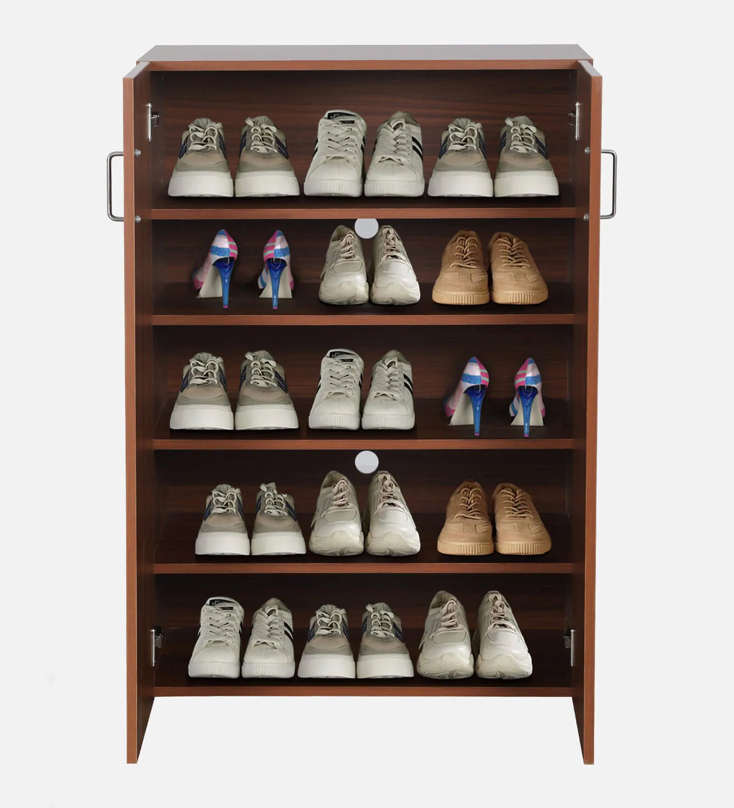 Walnut Elegance Shoe Cabinet