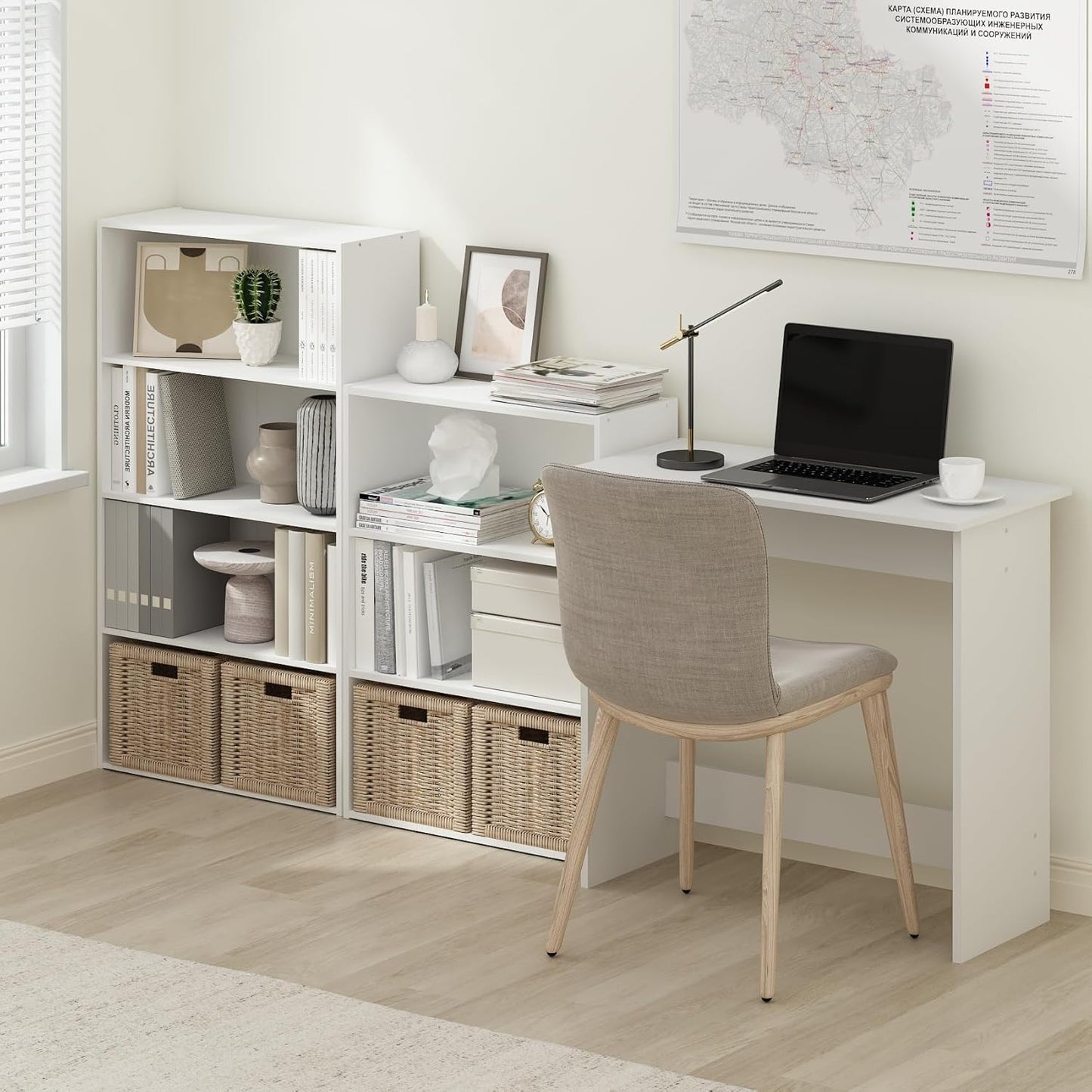 OmkarWood™ Premium Engineered Wood Study Table / Writing Desk – Compact & Modern Design
