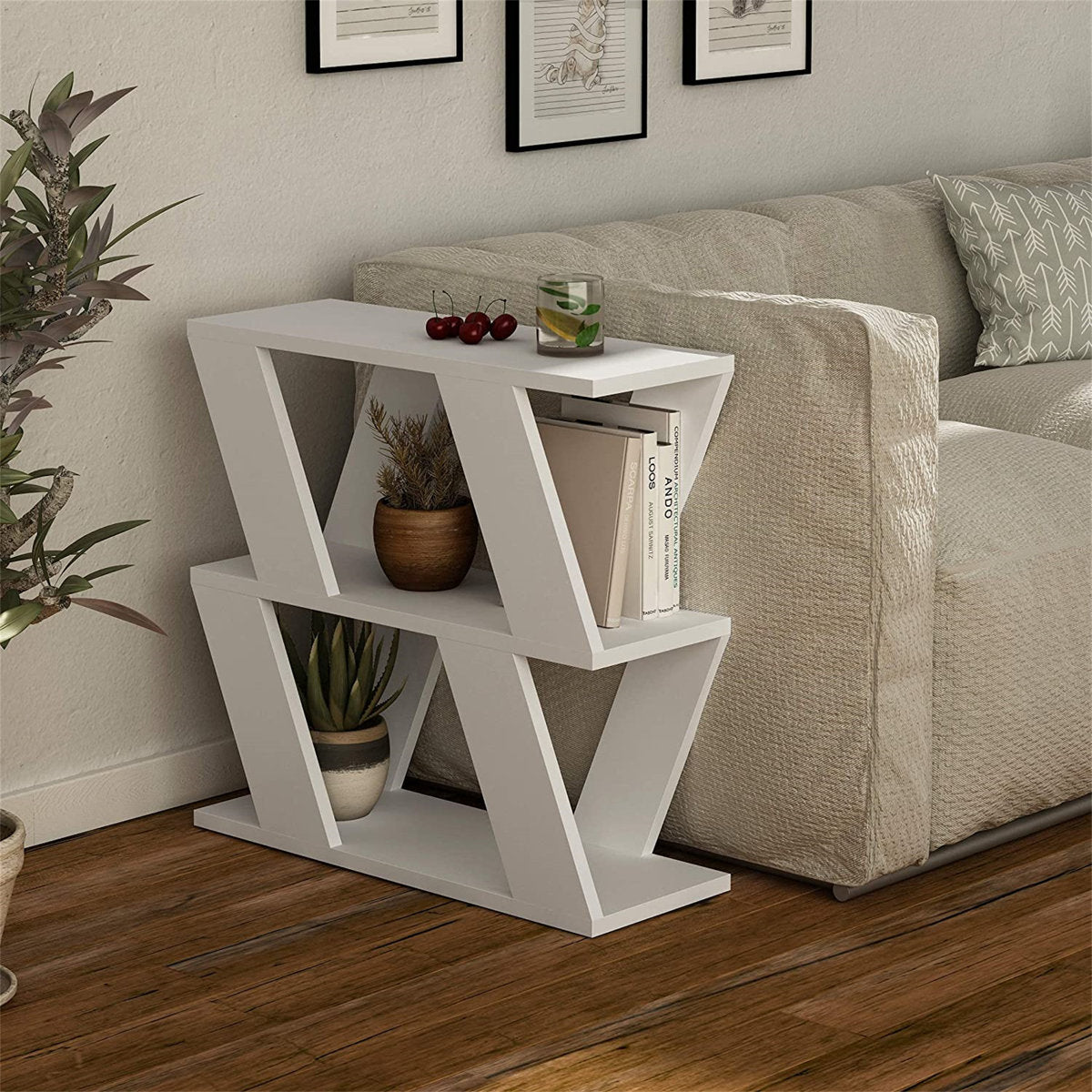 Ziva Modern Side Table – Premium Engineered Wood by OmkarWood Furnitures