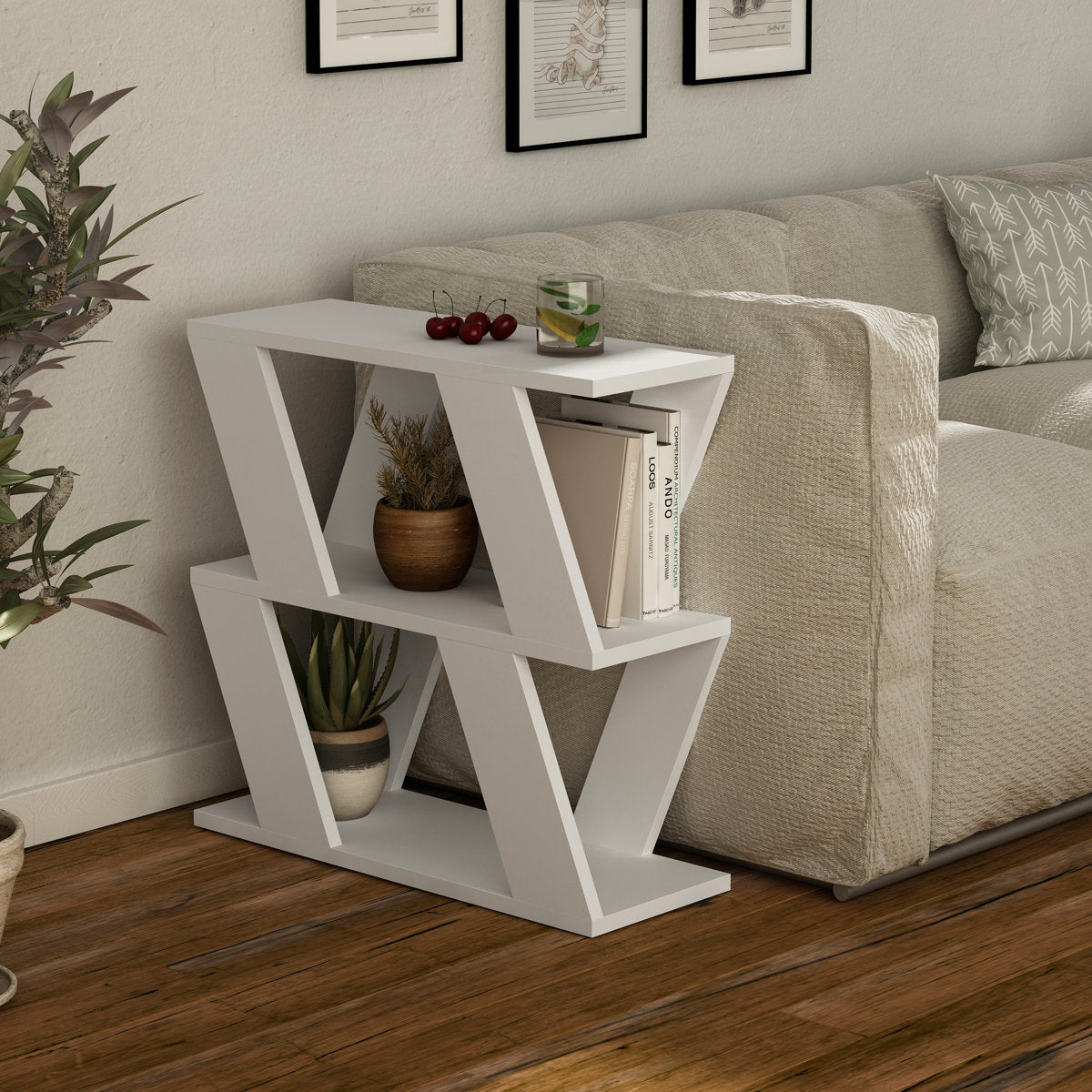 Ziva Modern Side Table – Premium Engineered Wood by OmkarWood Furnitures