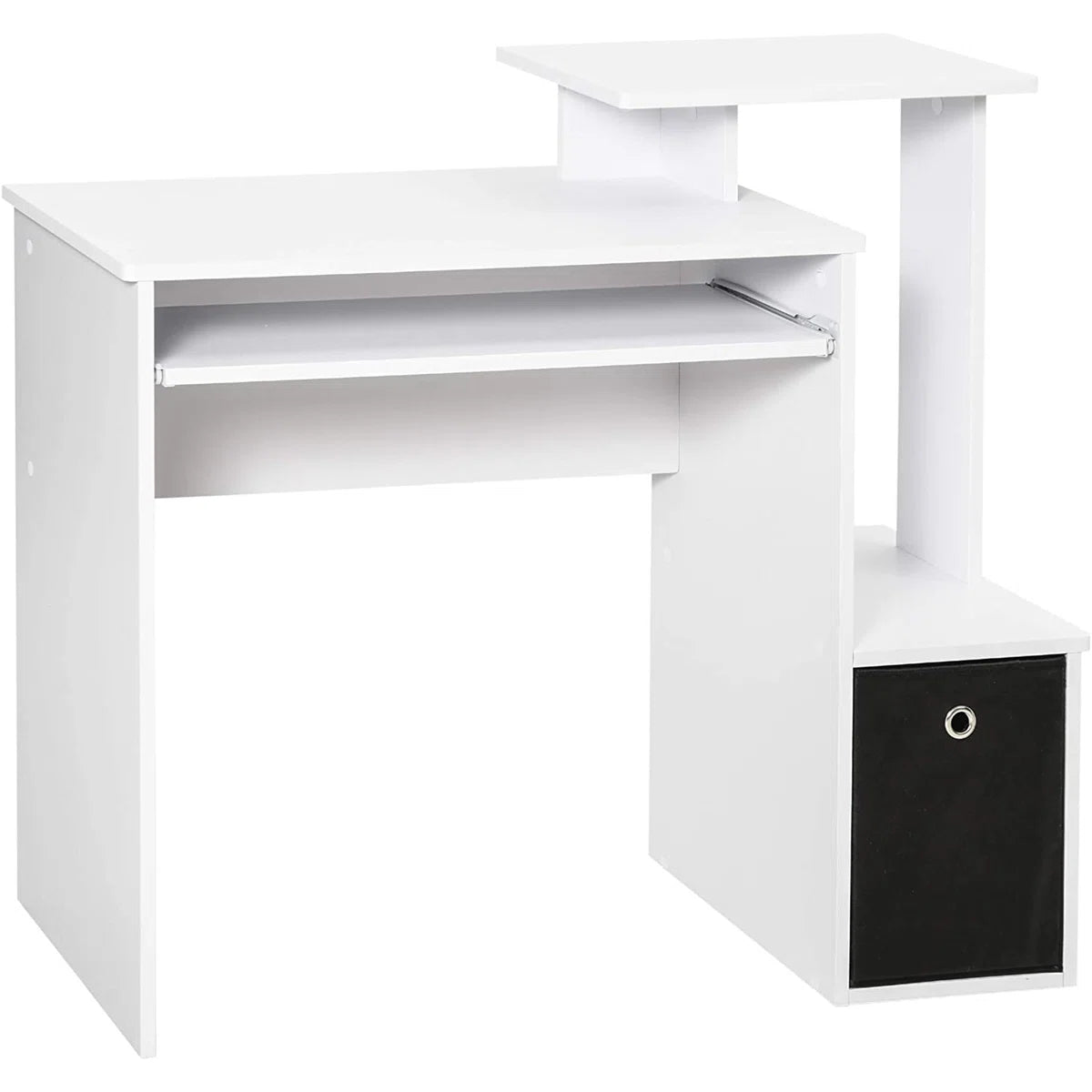 OmkarWood Cravens Compact Engineered Wood Study Table with Multi-Tier Storage