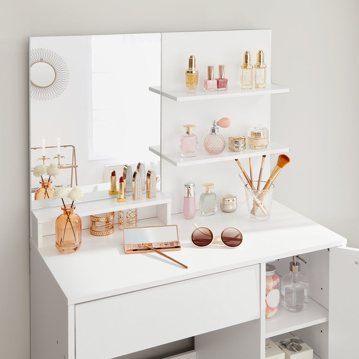 OmkarWood ElegantAura Premium Engineered Wood Dressing Unit