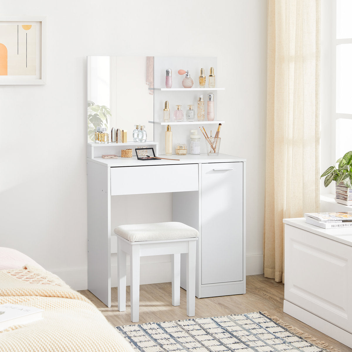 OmkarWood ElegantAura Premium Engineered Wood Dressing Unit