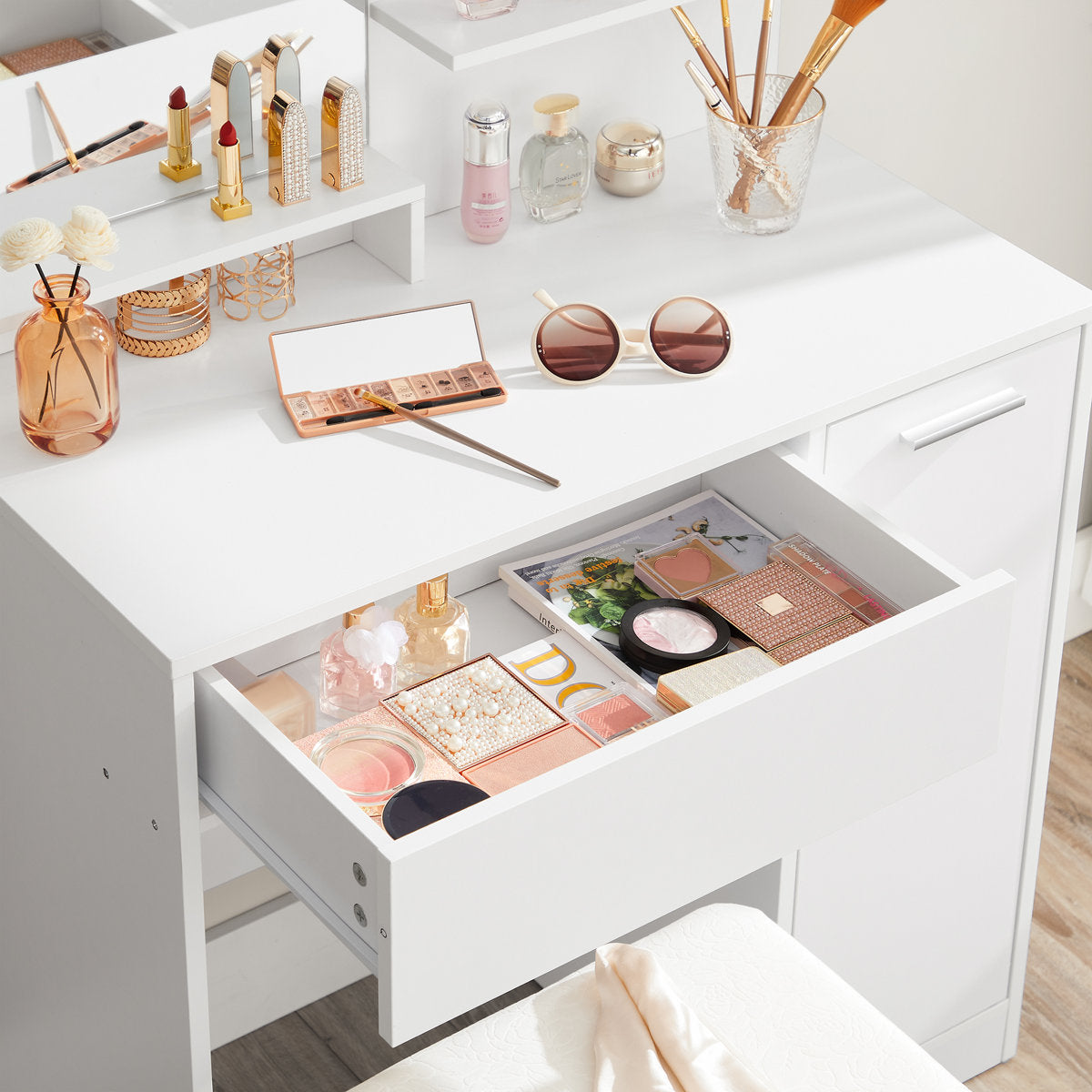 OmkarWood ElegantAura Premium Engineered Wood Dressing Unit
