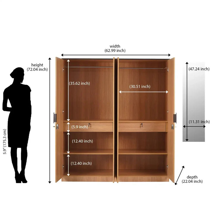 OmkarWood Elegance Series Wardrobe