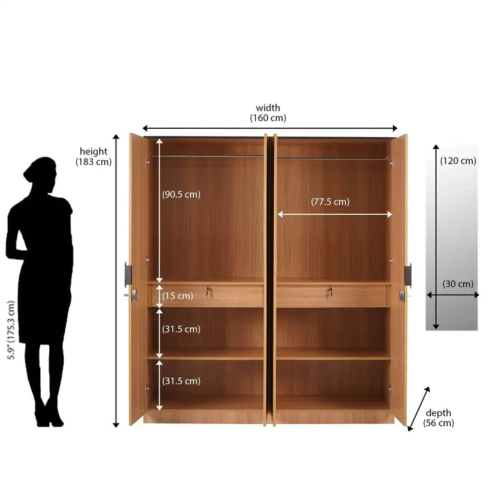 OmkarWood Elegance Series Wardrobe