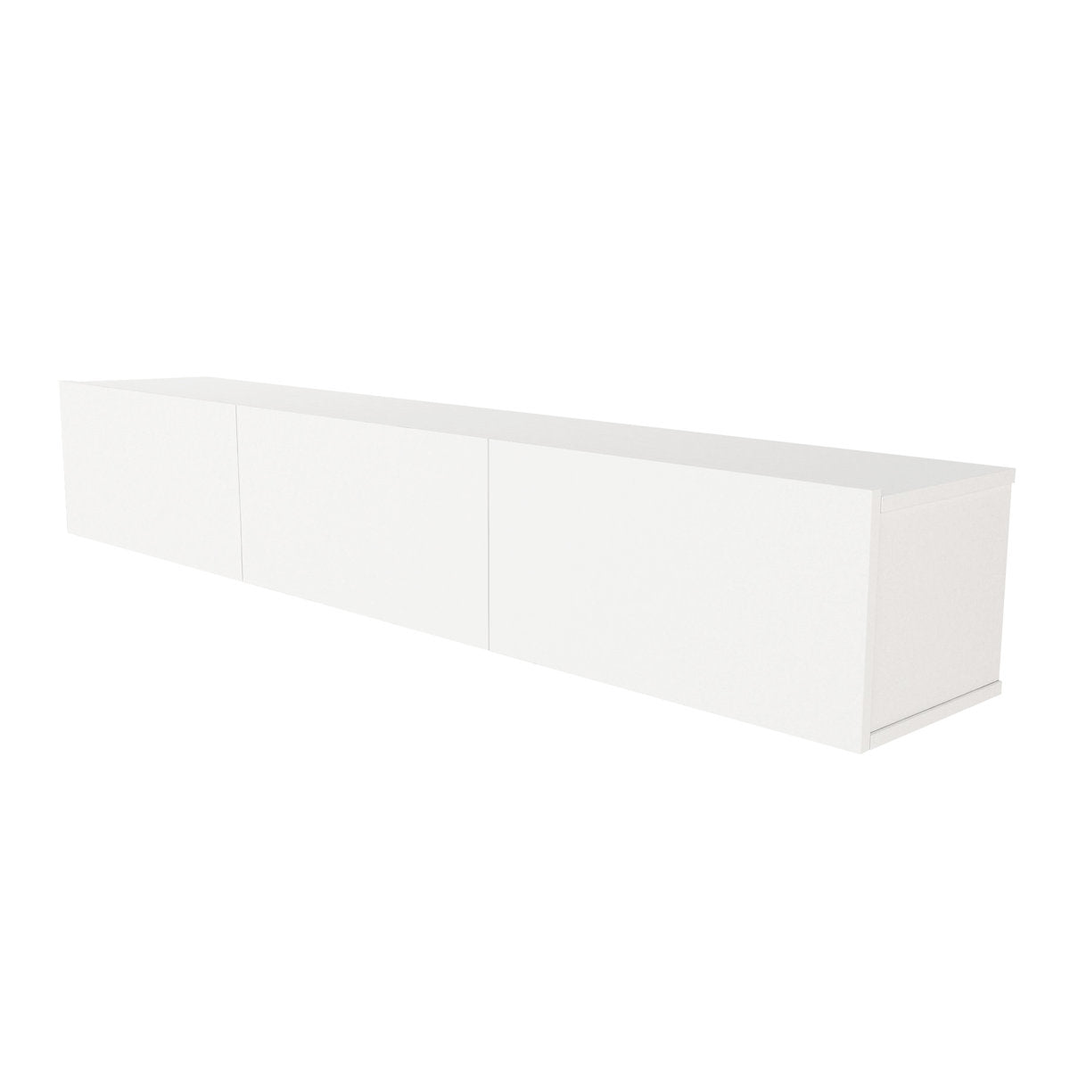 OmkarWood Verona Wall-Mounted TV Unit – White Finish