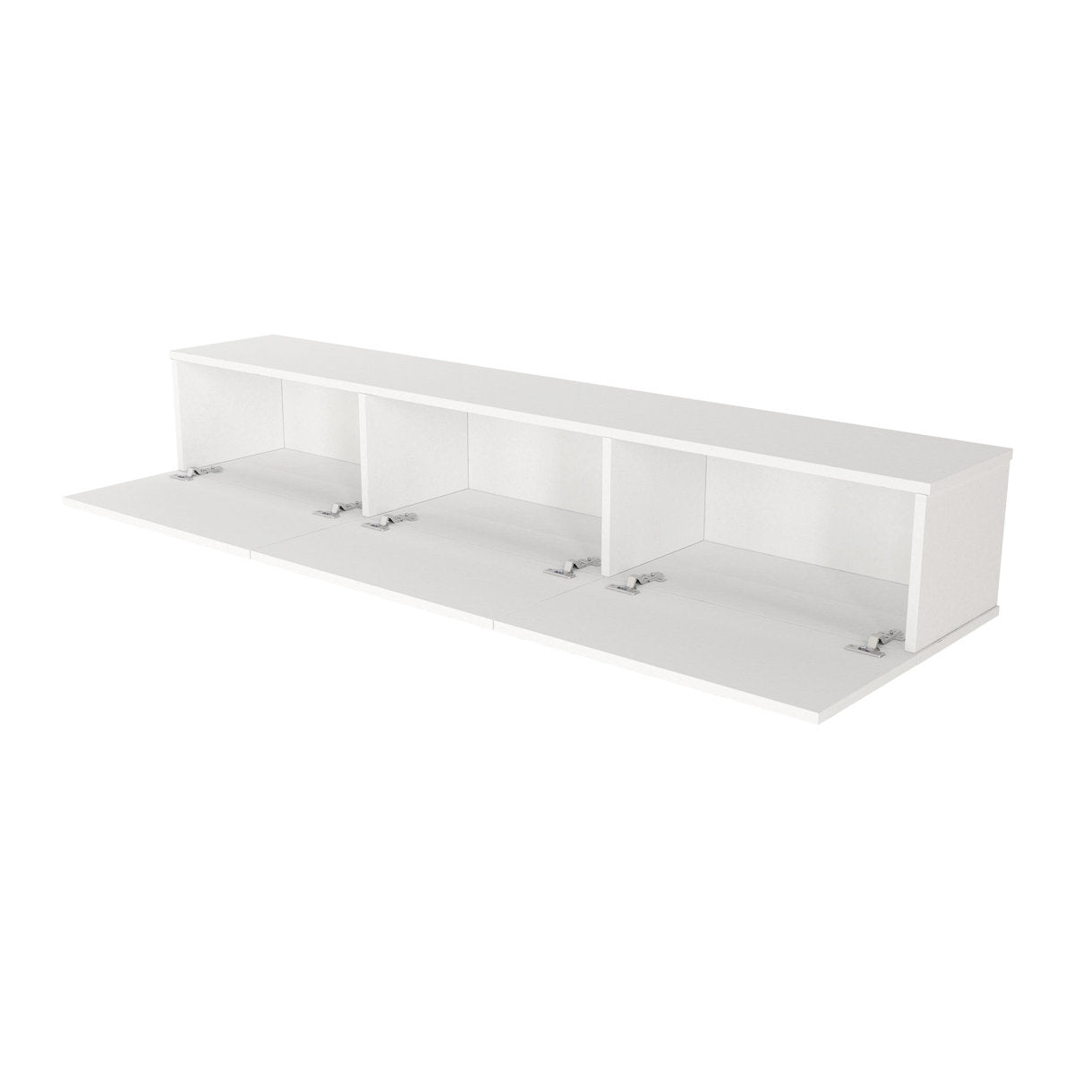 OmkarWood Verona Wall-Mounted TV Unit – White Finish