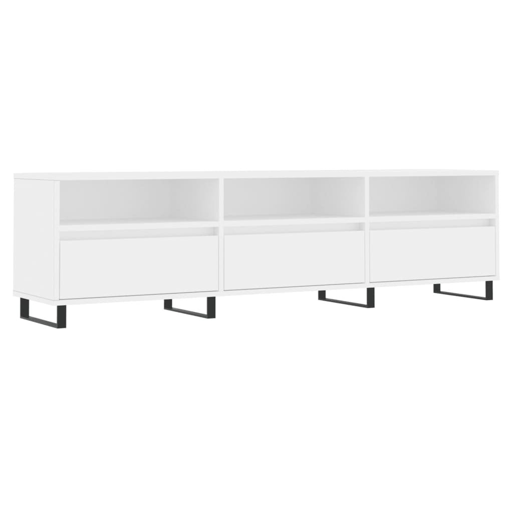 OmkarWood Oslo Floor-Standing TV Unit – Scandinavian White
