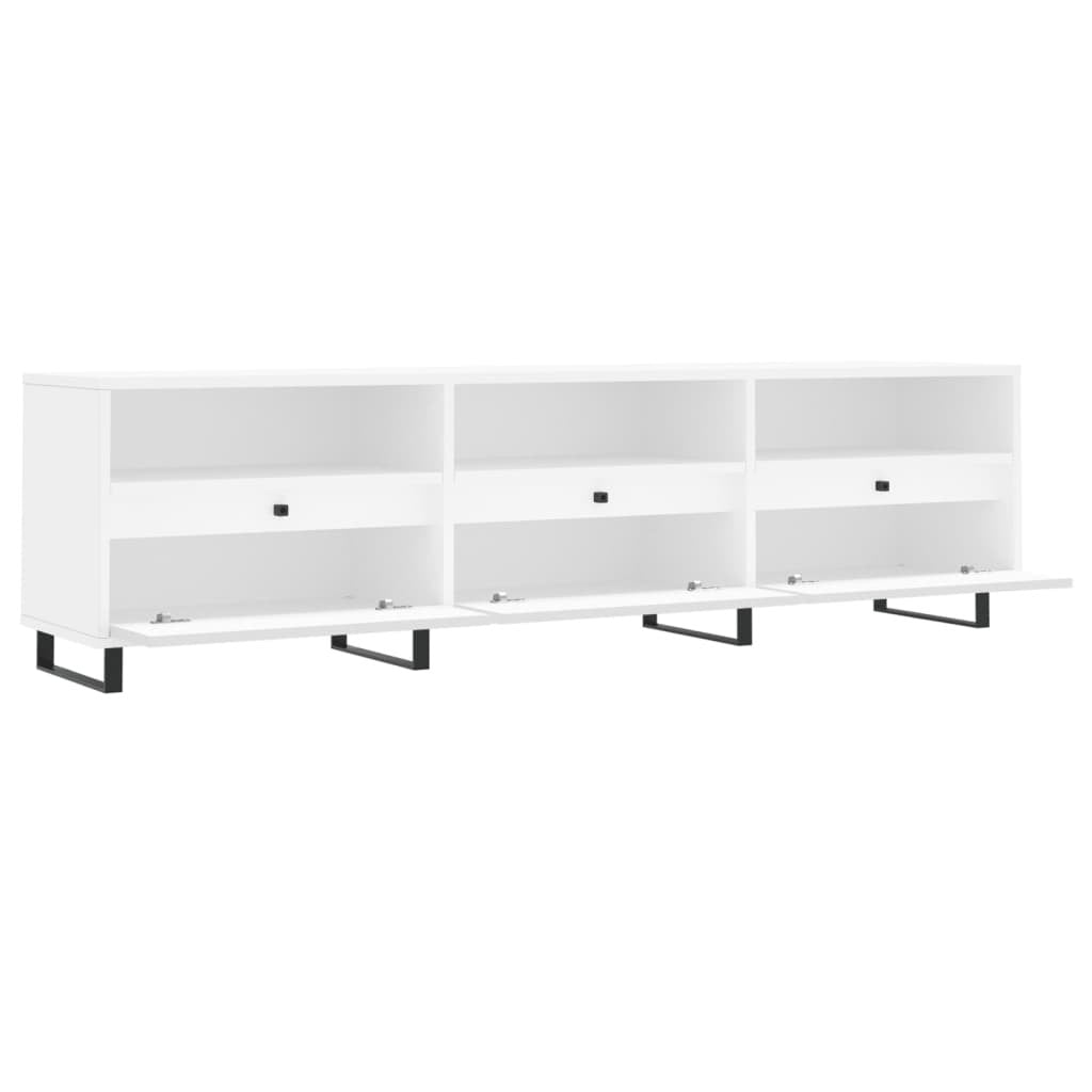 OmkarWood Oslo Floor-Standing TV Unit – Scandinavian White