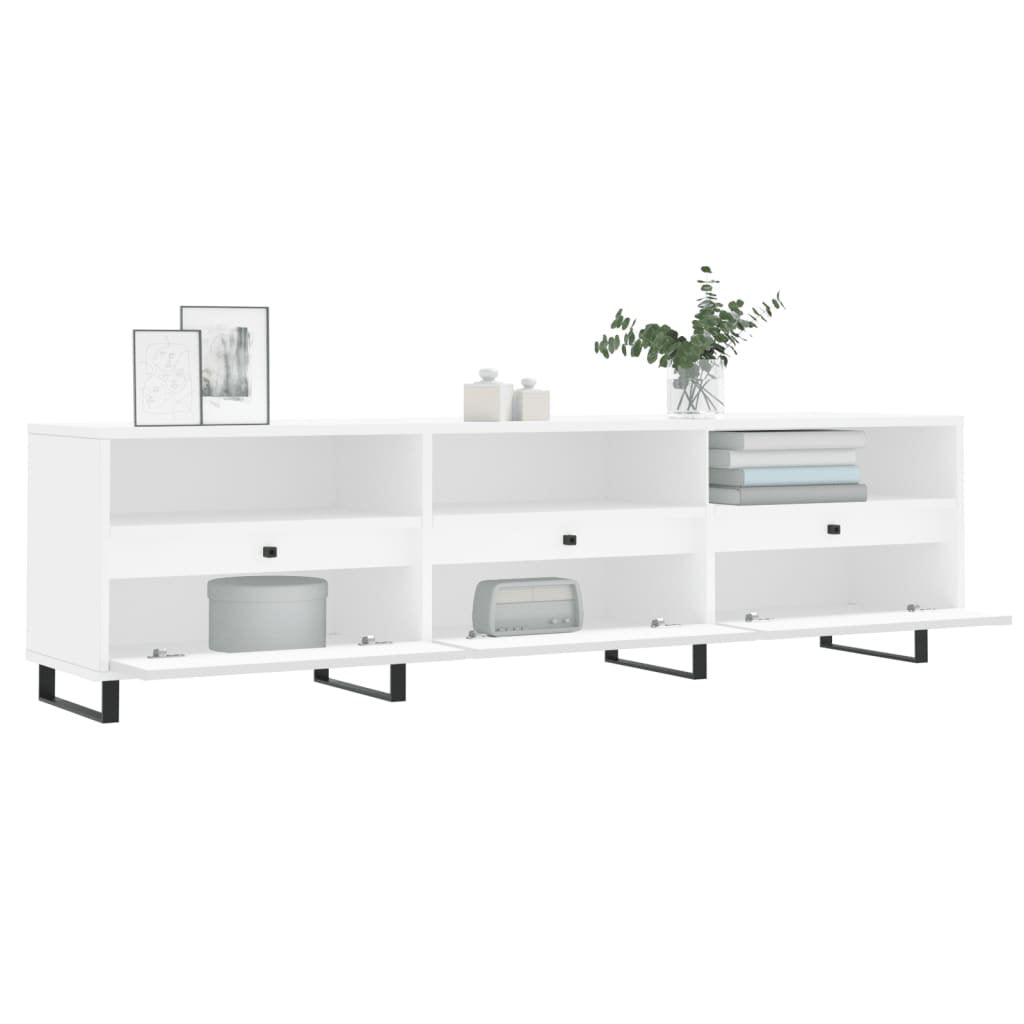 OmkarWood Oslo Floor-Standing TV Unit – Scandinavian White