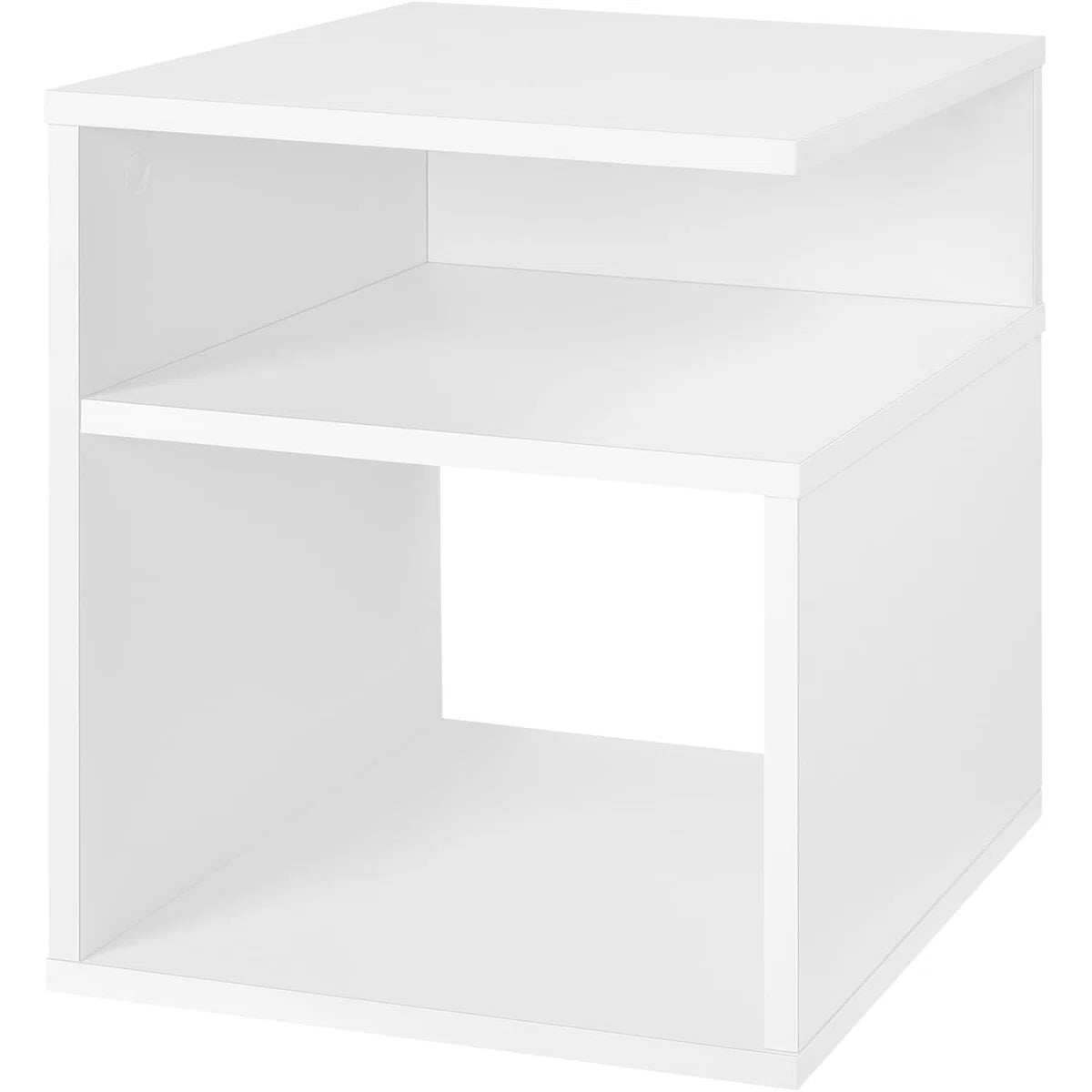 Mugdha Modern Bedside Table with Multi-Level Storage by OmkarWood Furniture