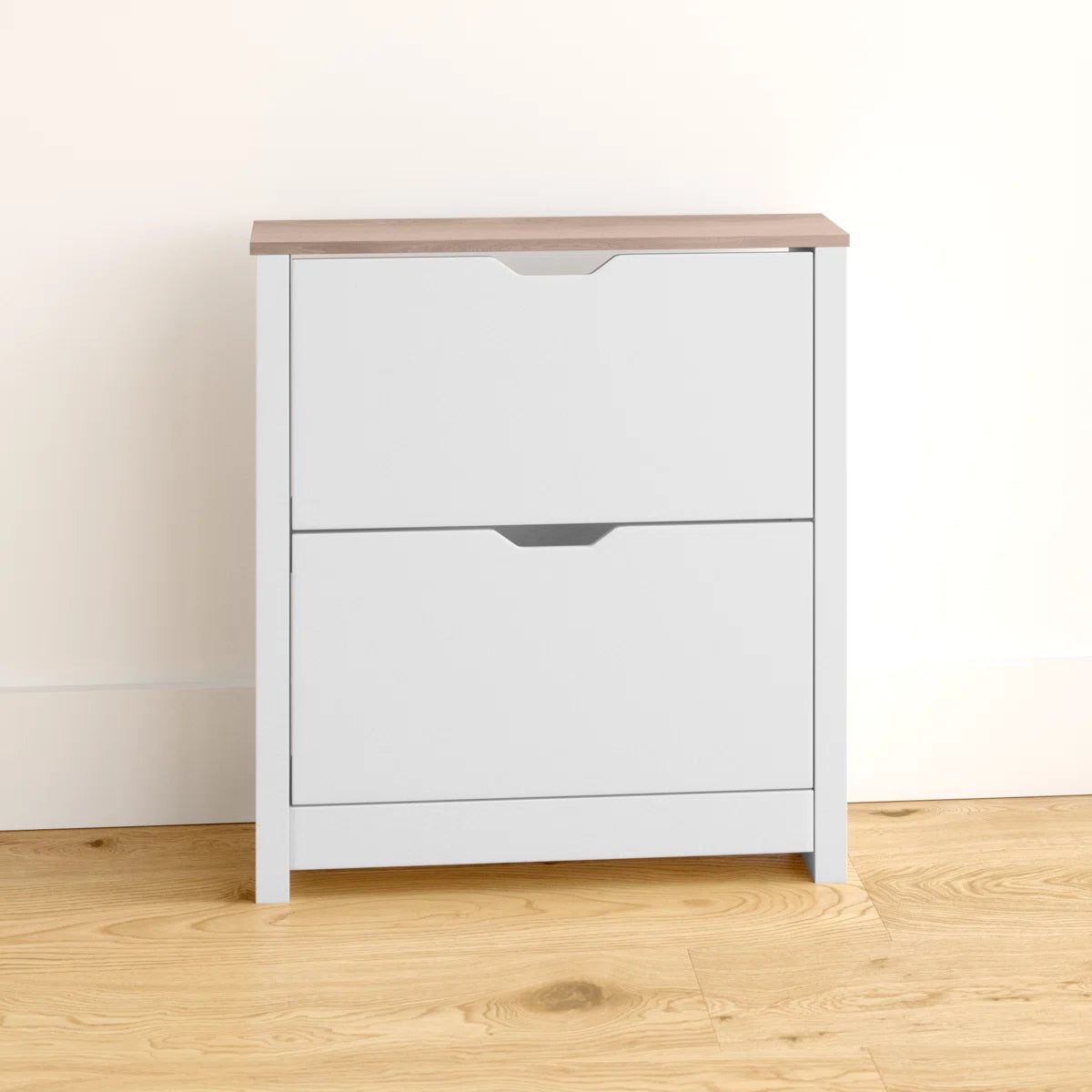 Suseela 8-Pair Flip-Down Shoe Cabinet by OmkarWood Furniture