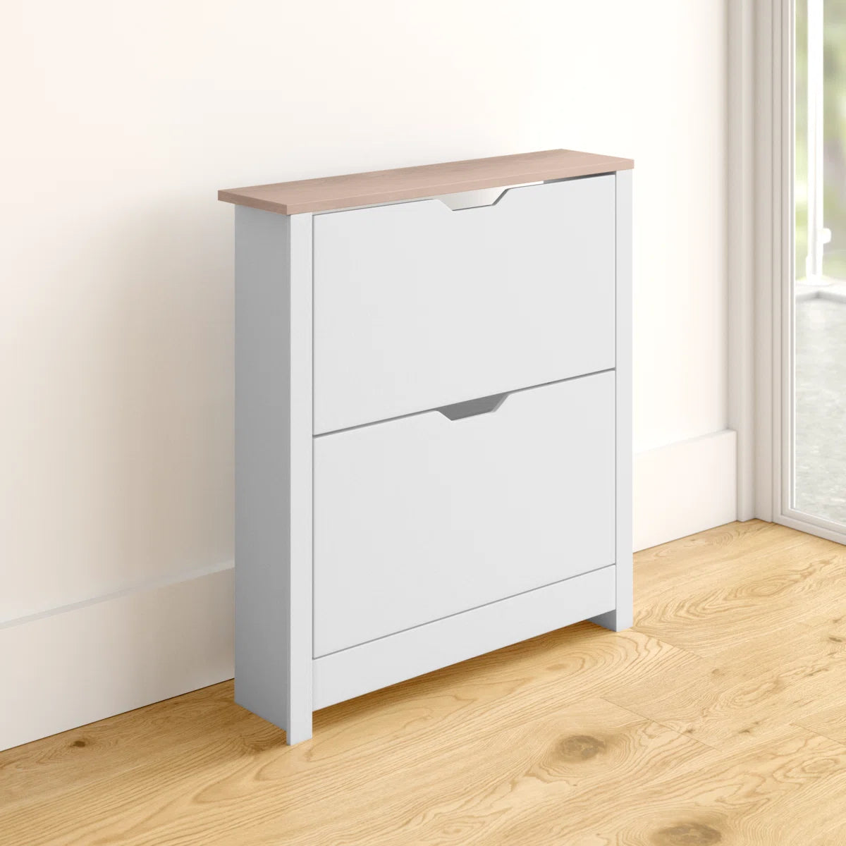 Suseela 8-Pair Flip-Down Shoe Cabinet by OmkarWood Furniture