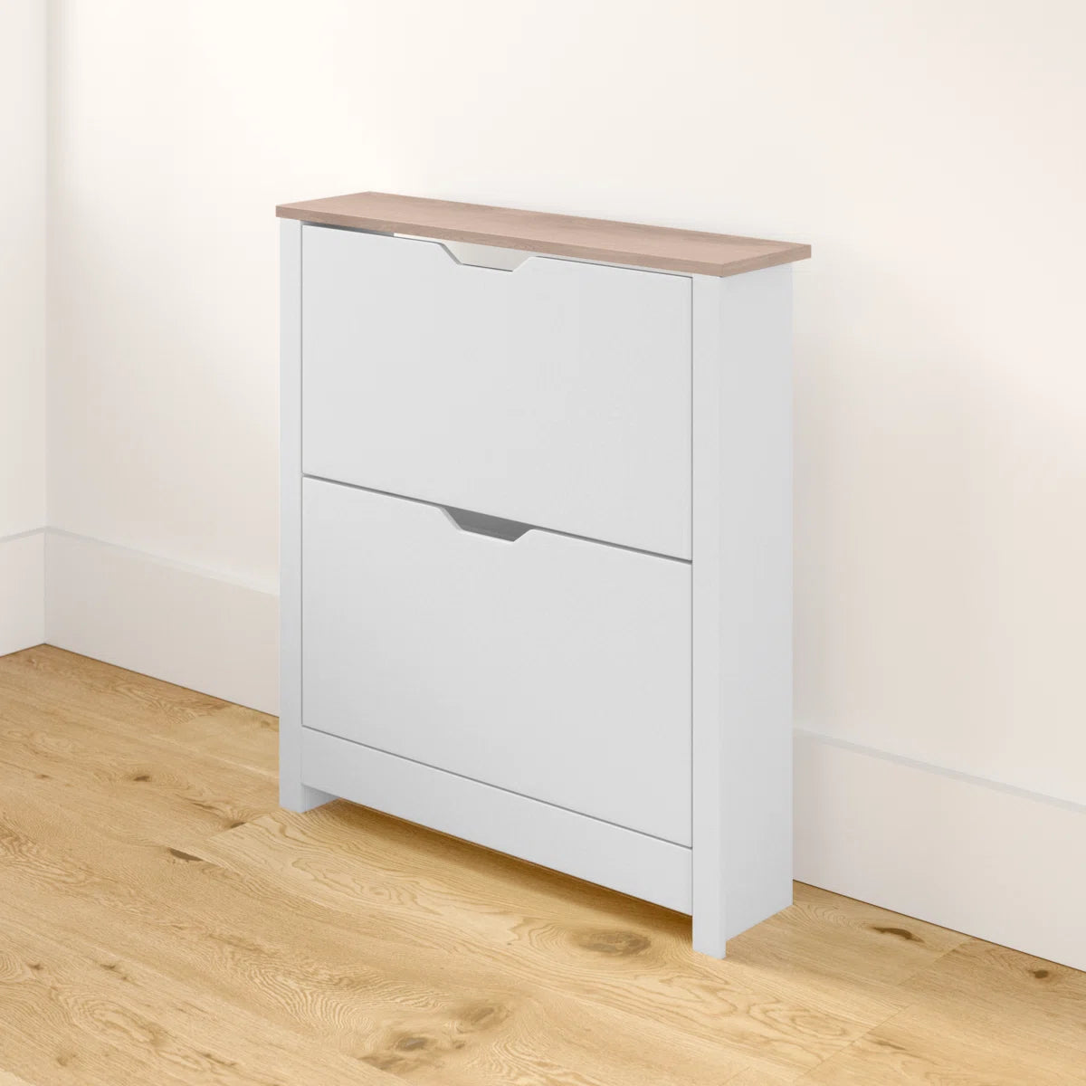 Suseela 8-Pair Flip-Down Shoe Cabinet by OmkarWood Furniture