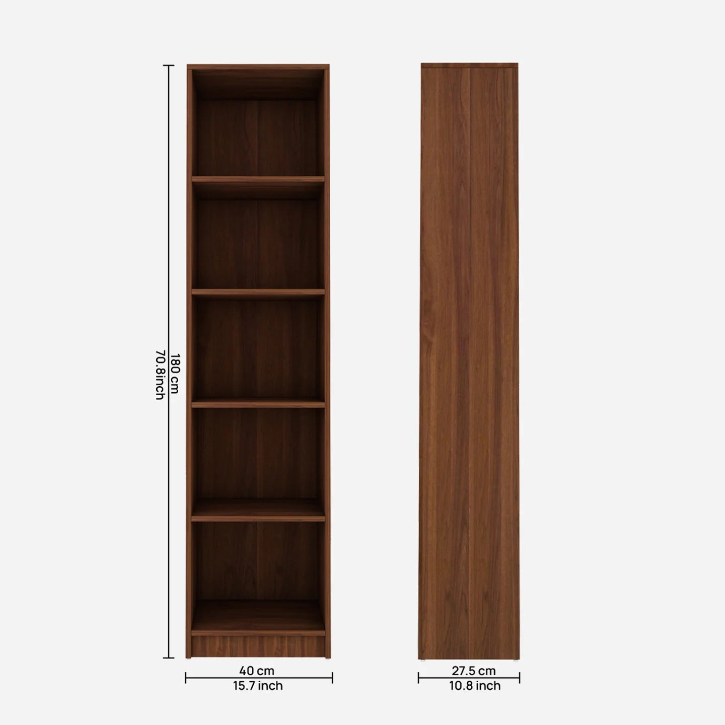 Vistaar Slim Wooden Bookcase