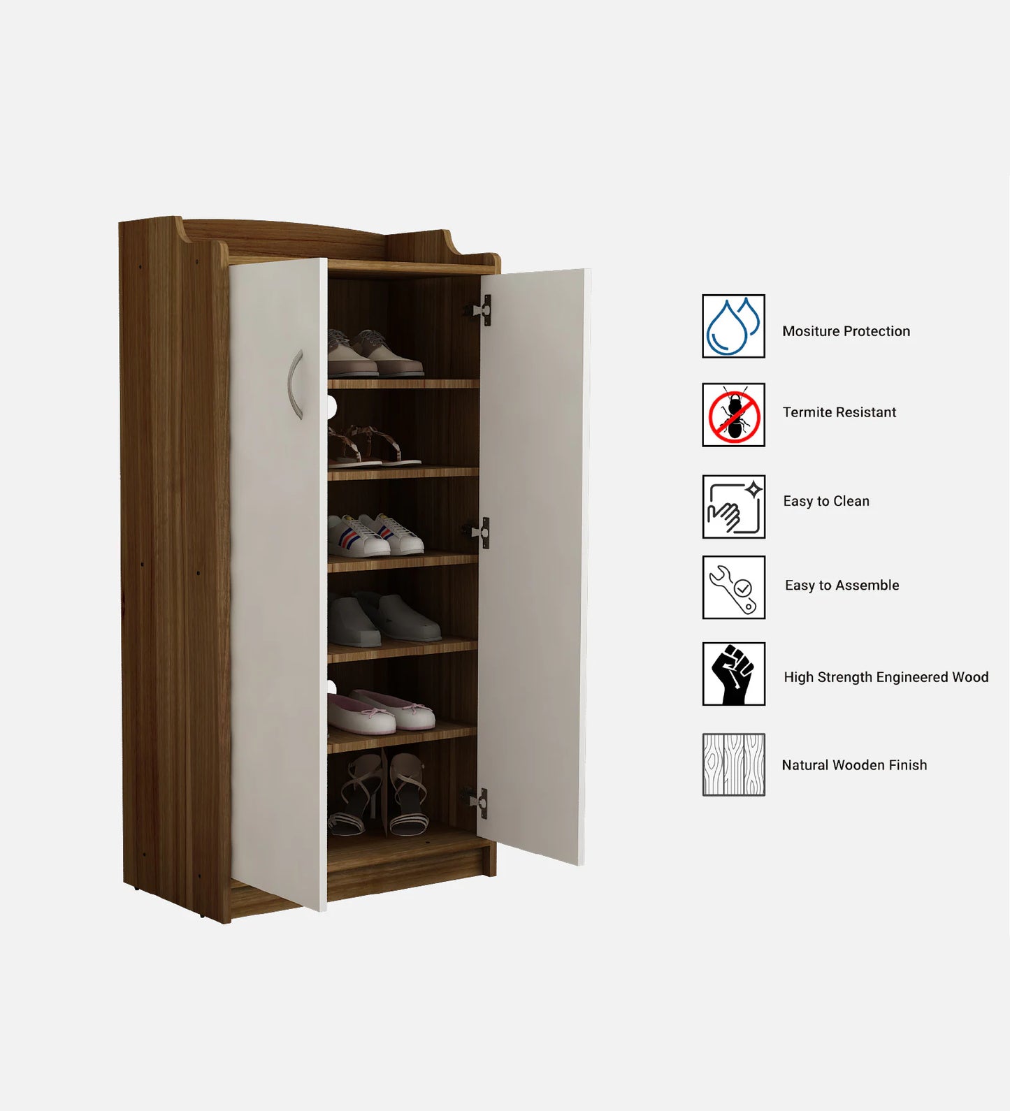 SoleSpace Premium Engineered Wood Shoe Cabinet