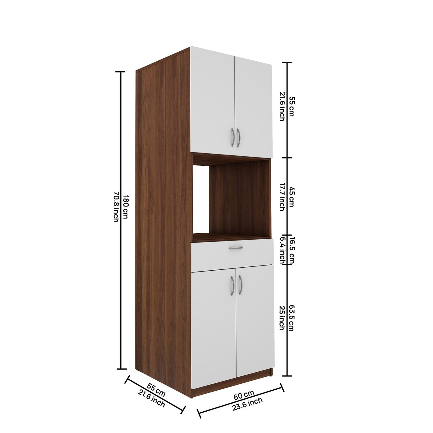 Tall Kitchen Crockery & Oven Storage Unit