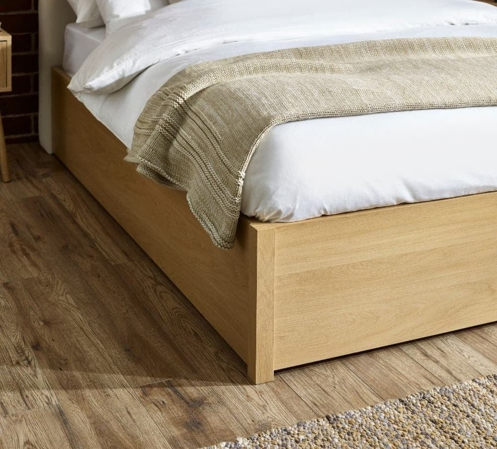 Oak Haven Upholstered Ottoman Storage Bed
