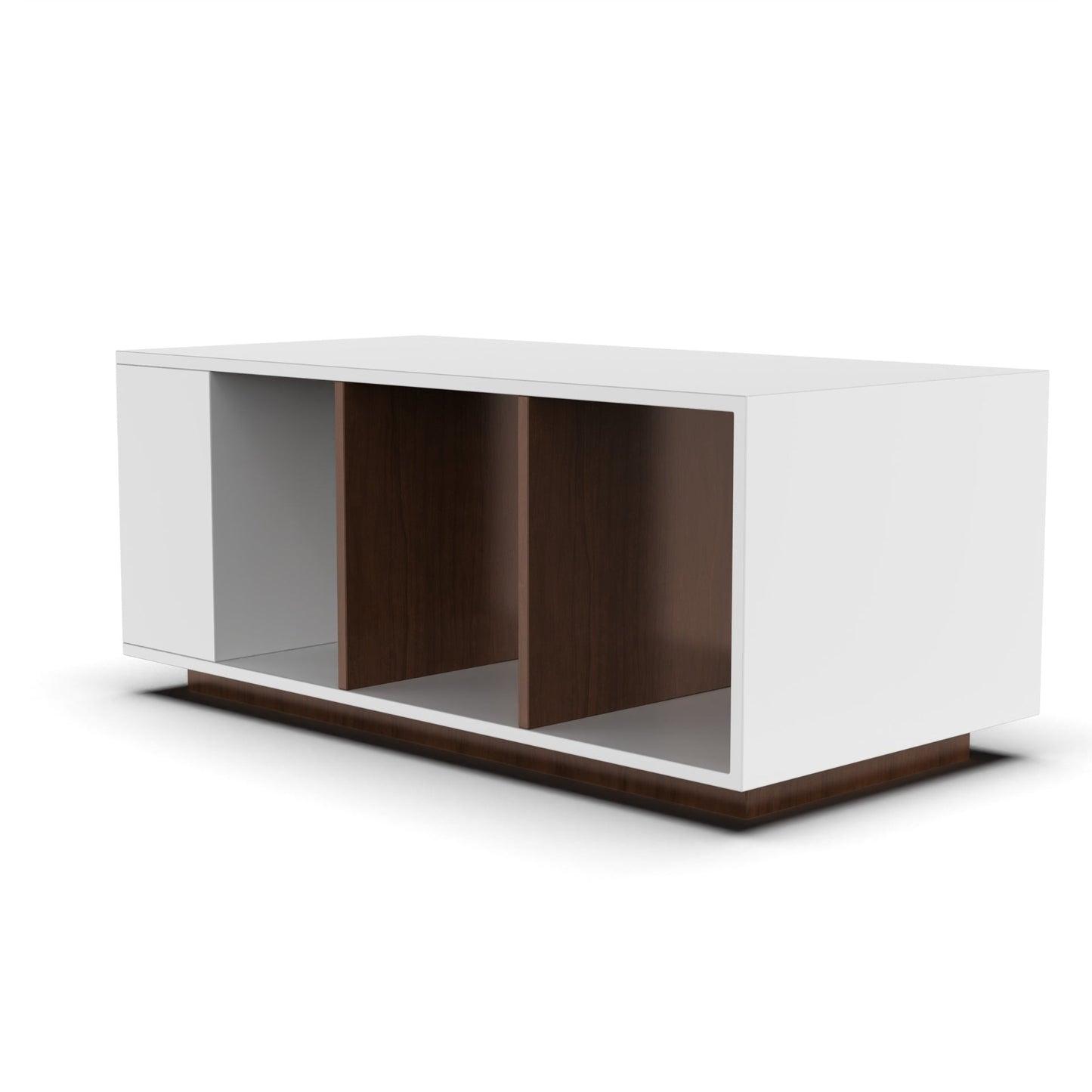 Modern Dual-Tone Storage Coffee Table
