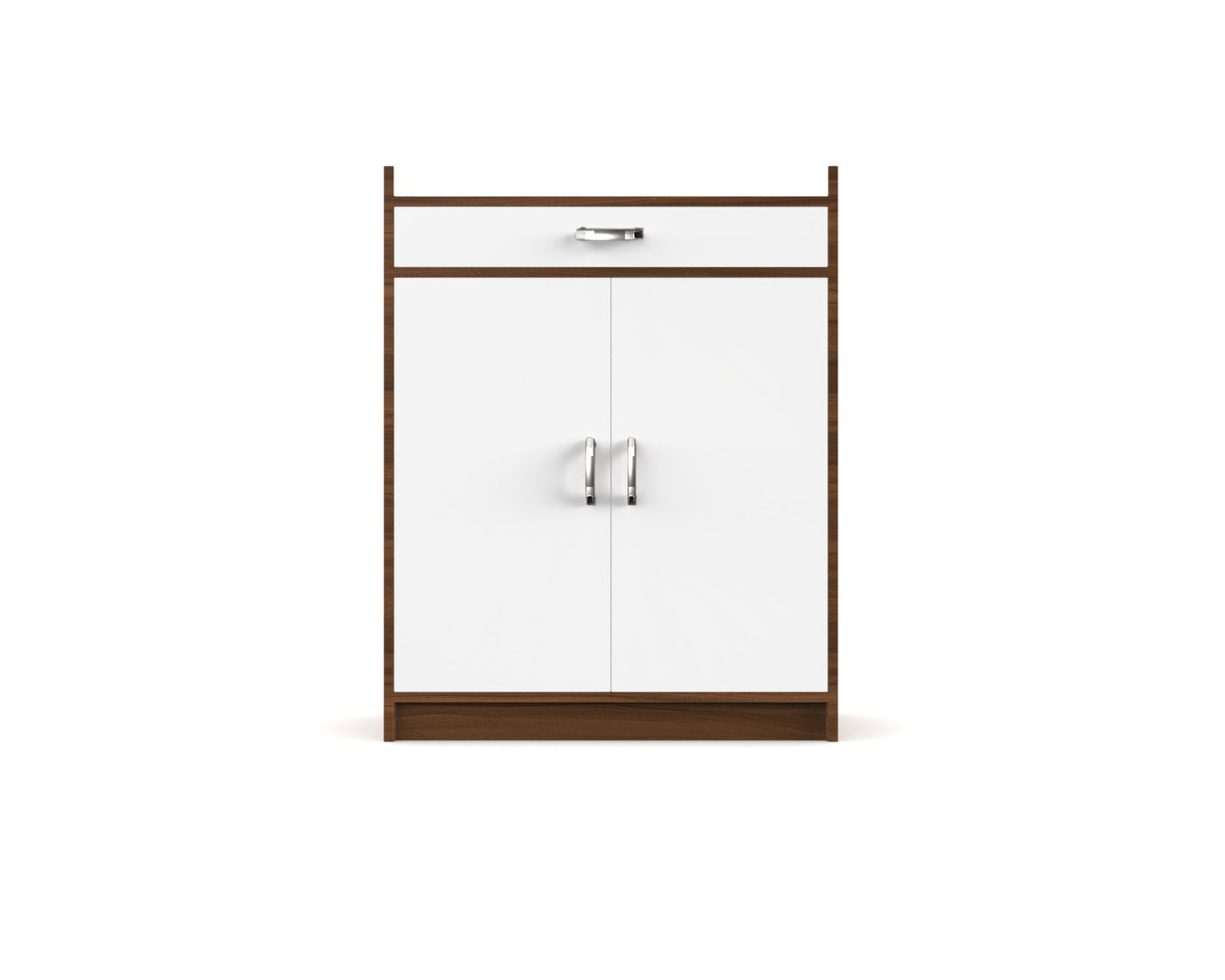 UrbanSpace Premium Shoe Rack with Drawer (Walnut & White Finish)