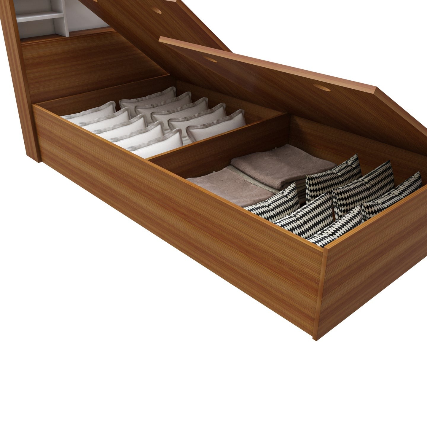 The Libra Single Bed with Storage Headboard