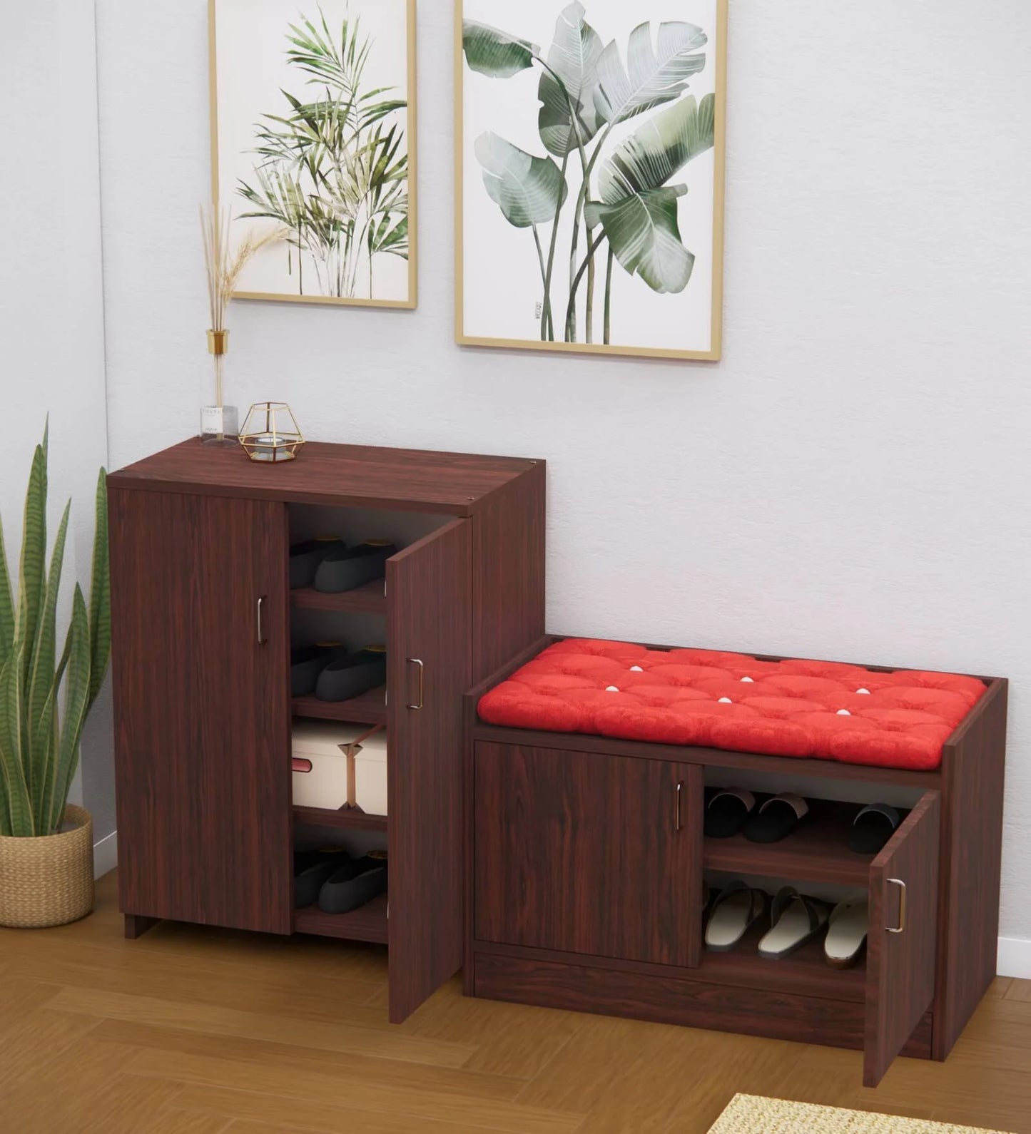 Tierra Modular Shoe Cabinet with Seating