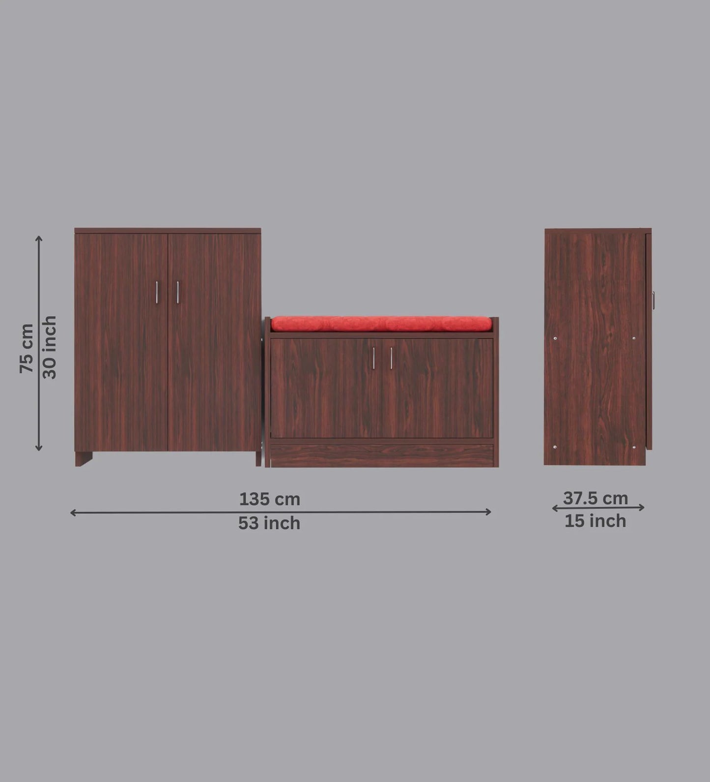 Tierra Modular Shoe Cabinet with Seating