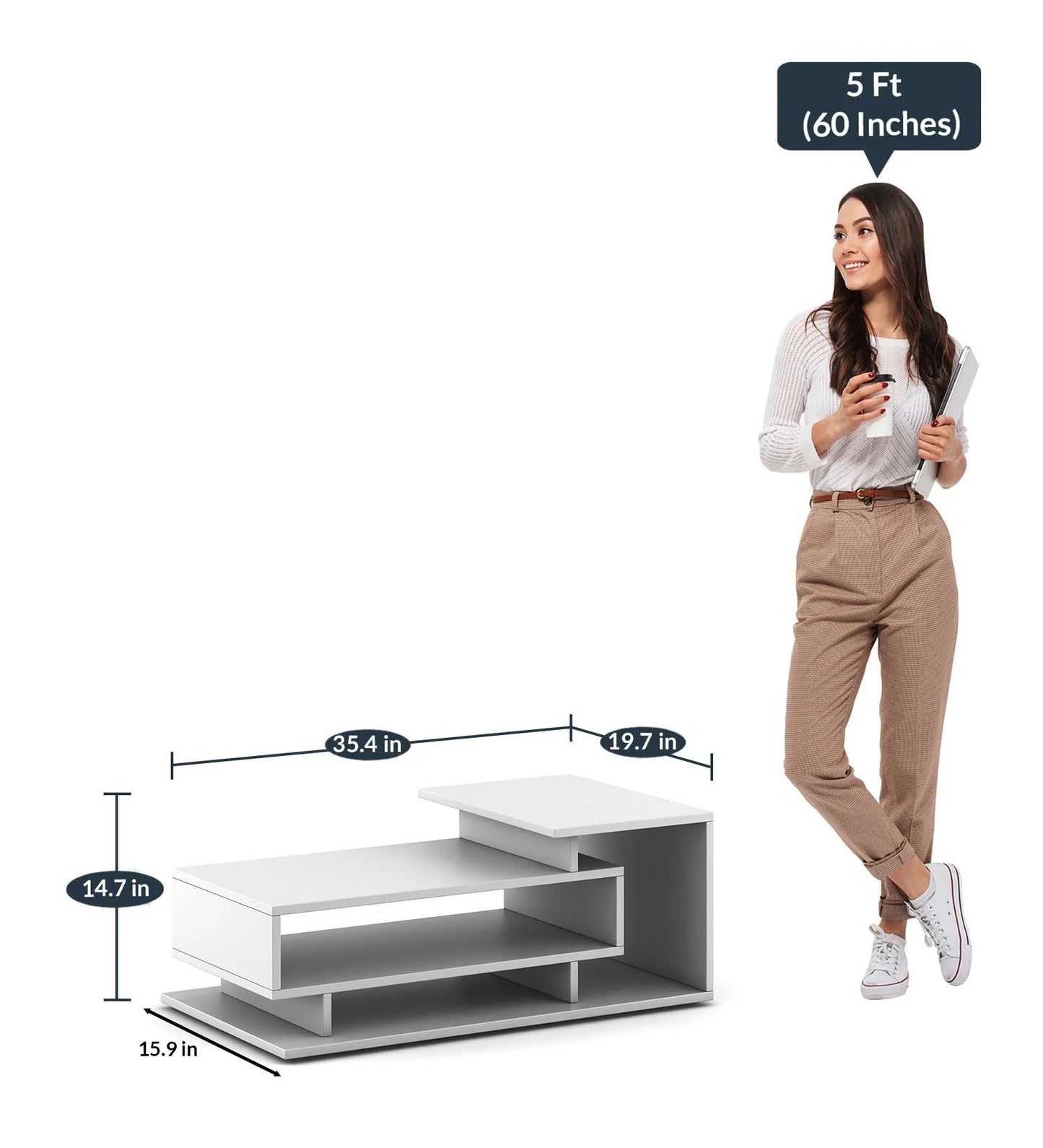 Omkarwood Livia Premium Engineered Wood Coffee Table