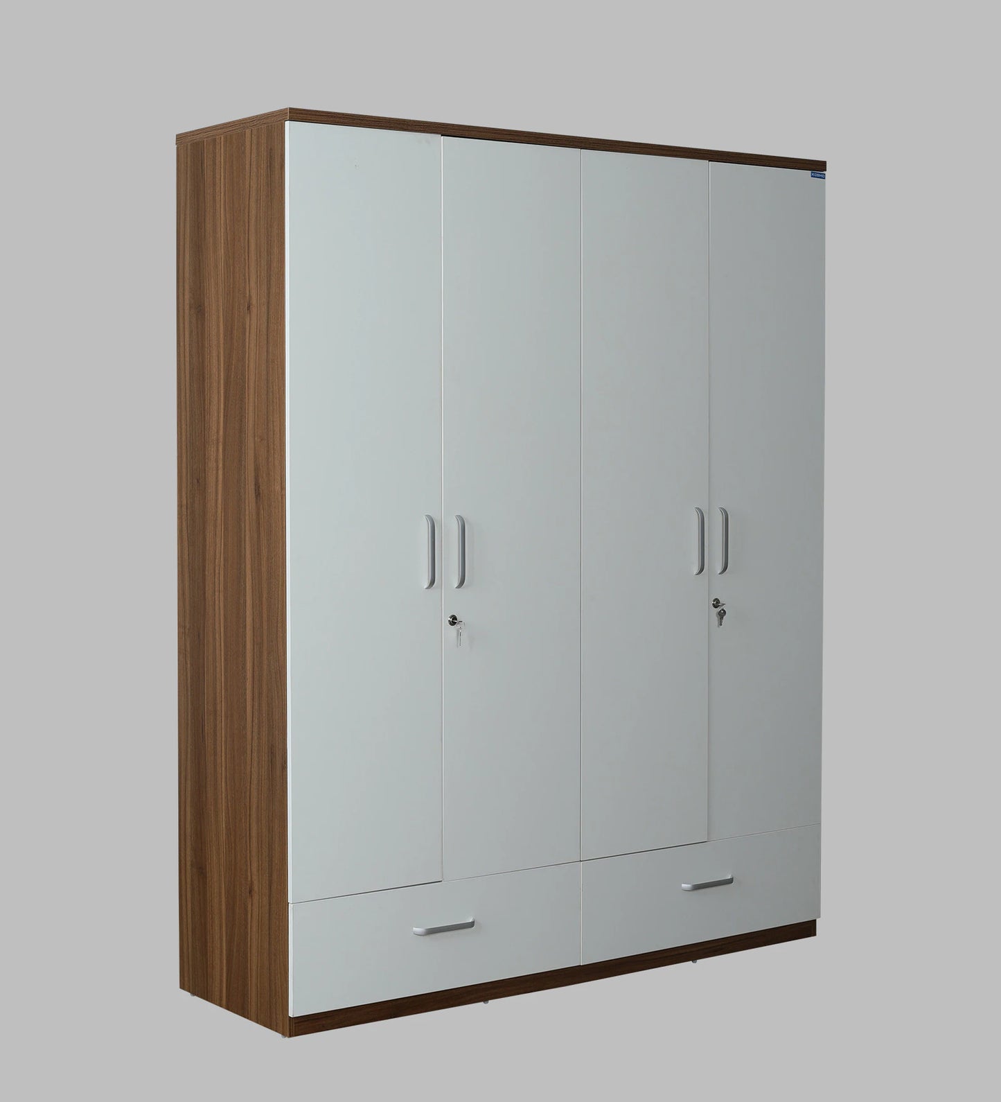 SleekAura 4-Door Engineered Wood Wardrobe