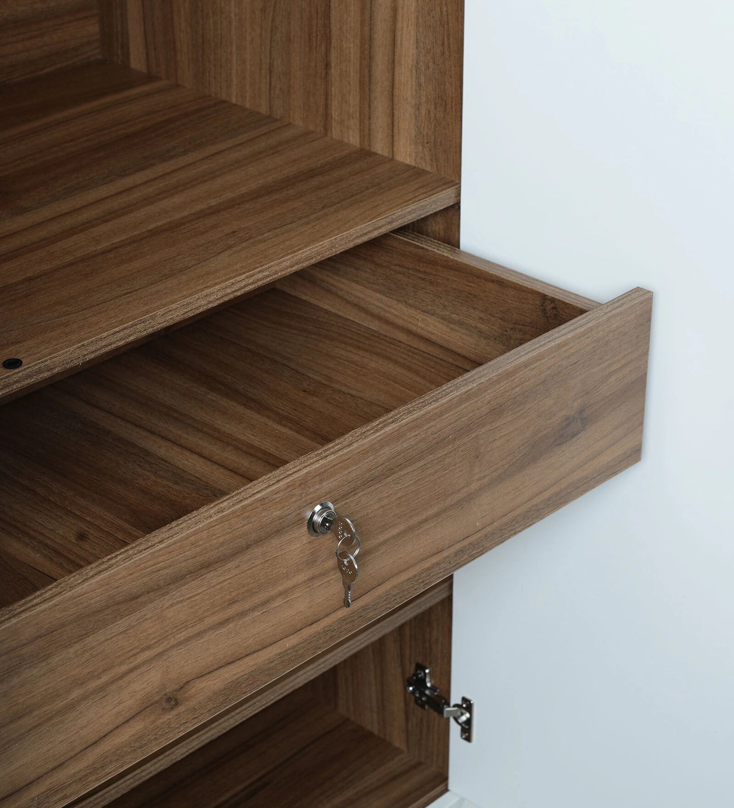 SleekAura 4-Door Engineered Wood Wardrobe