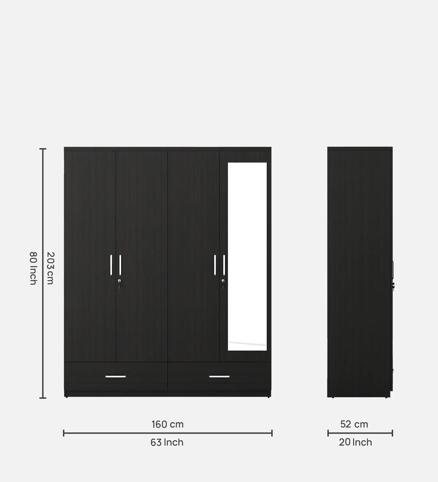 Eleganza Premium Engineered Wood Wardrobe